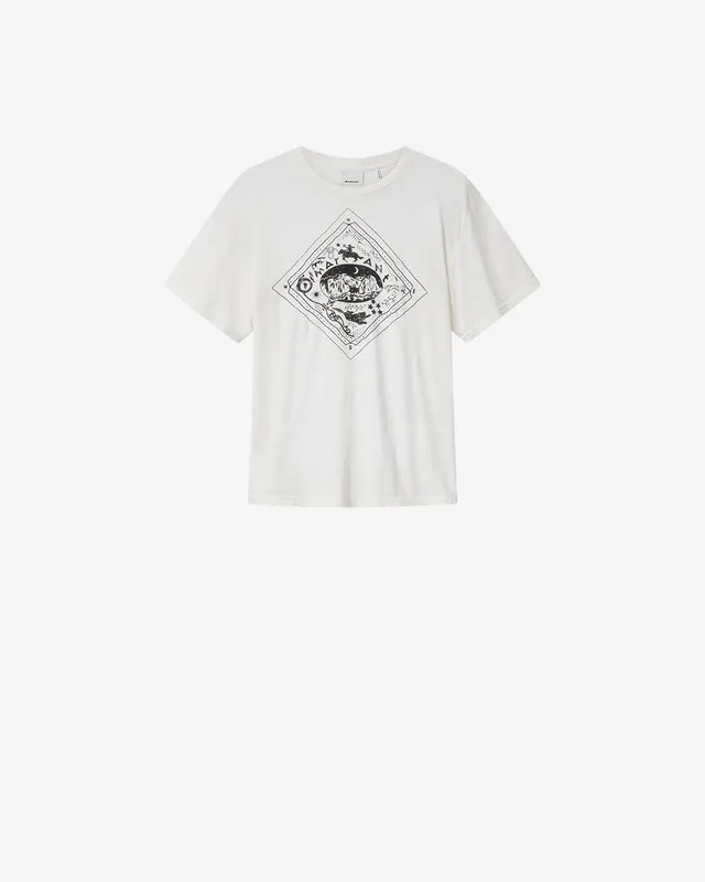 Isabel Marant Hiroe TS0338HA t-shirt écru coton Rodéo