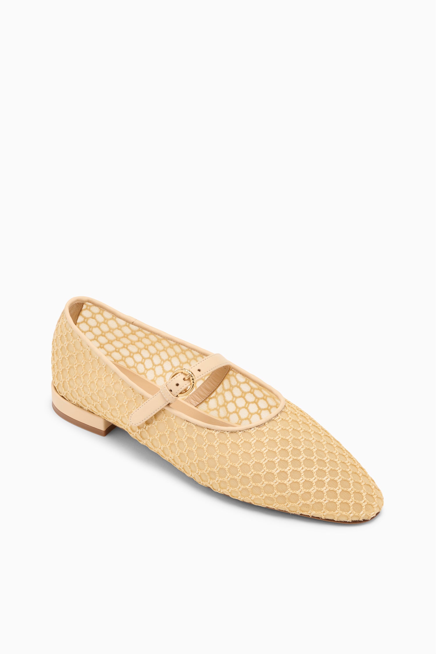 Ulla Johnson Isobel UJ44060A ballerines mesh Sand bout amande