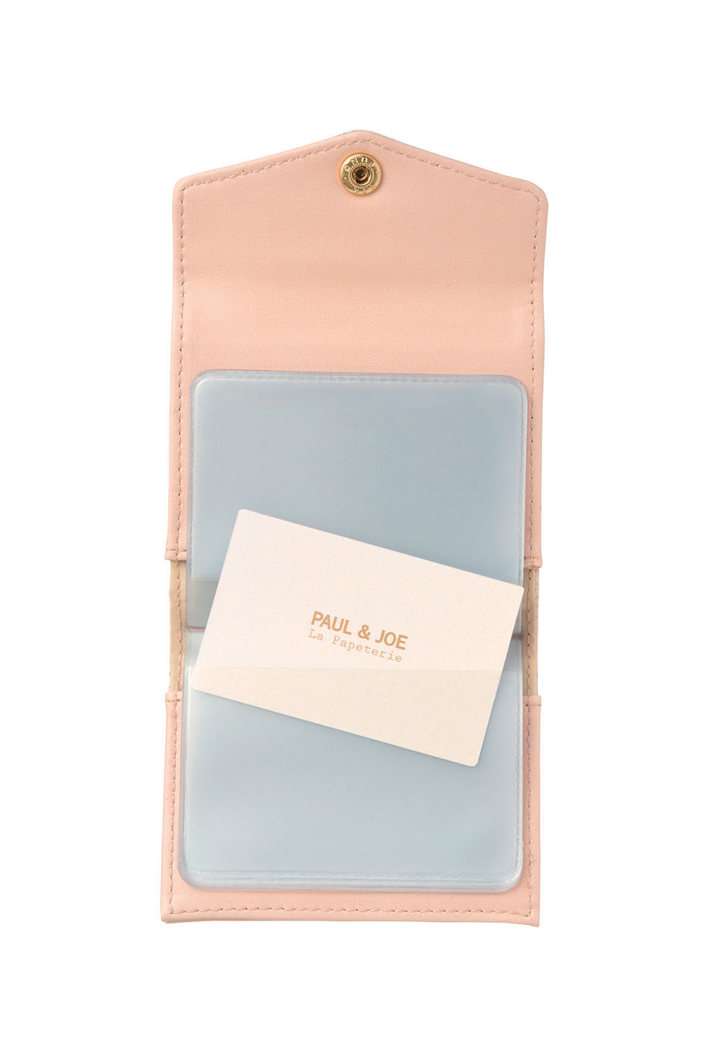 Paul & Joe porte-cartes bleu fleuri chrysanthèmes ciel