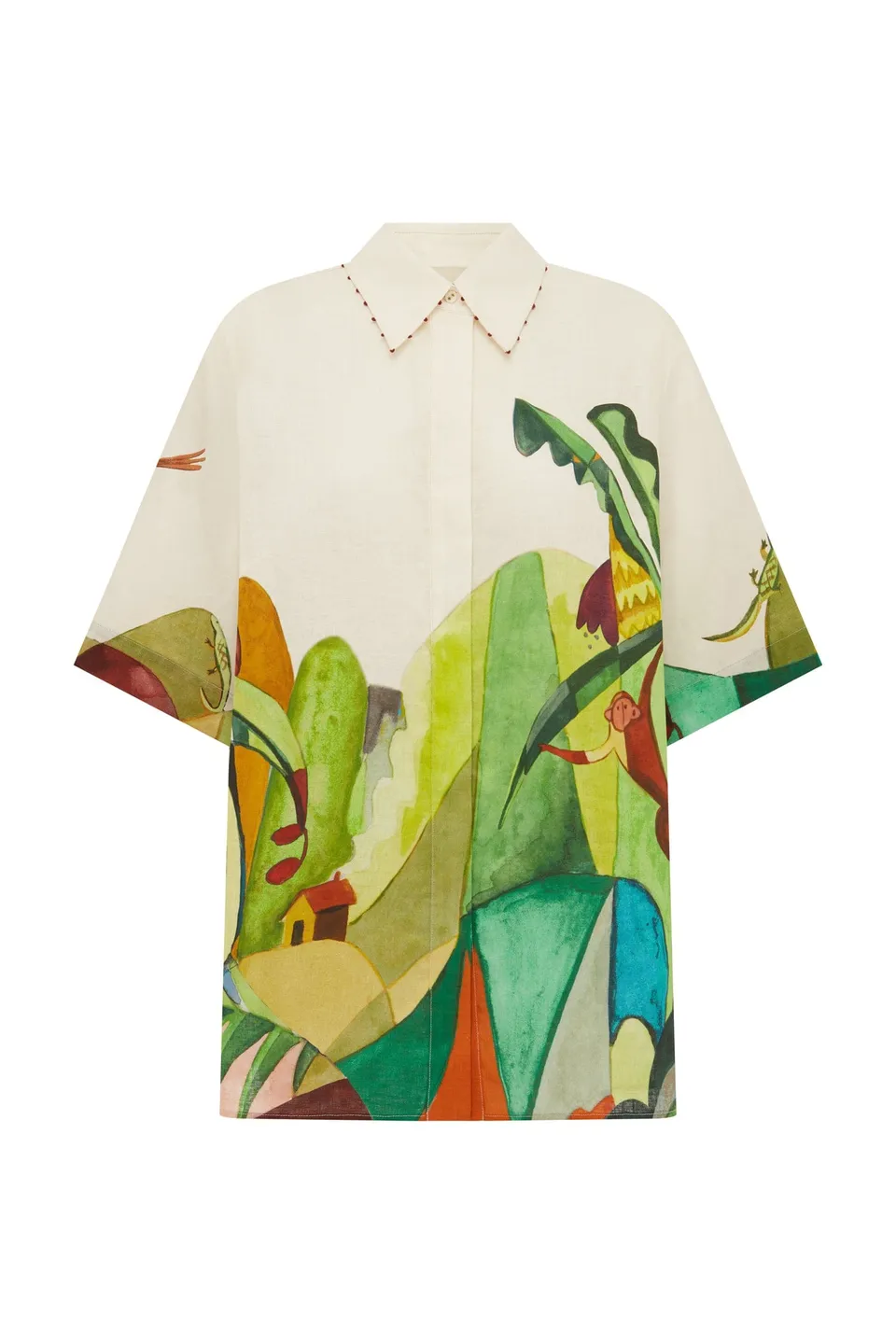 Alemaïs Mokshini chemise lin imprimé jungle