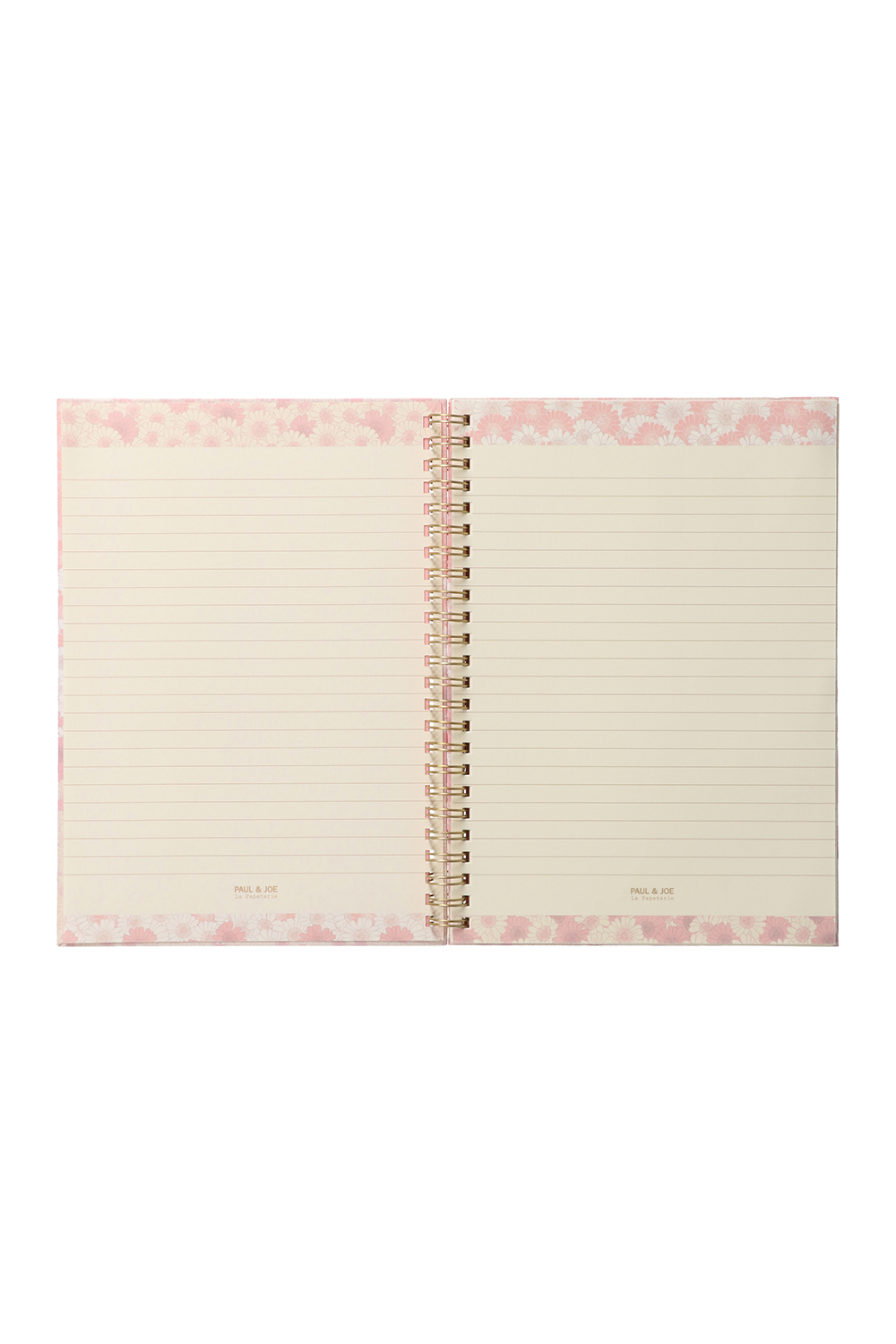 Paul & Joe Papeterie carnet A5 rose fleuri spirales ligné