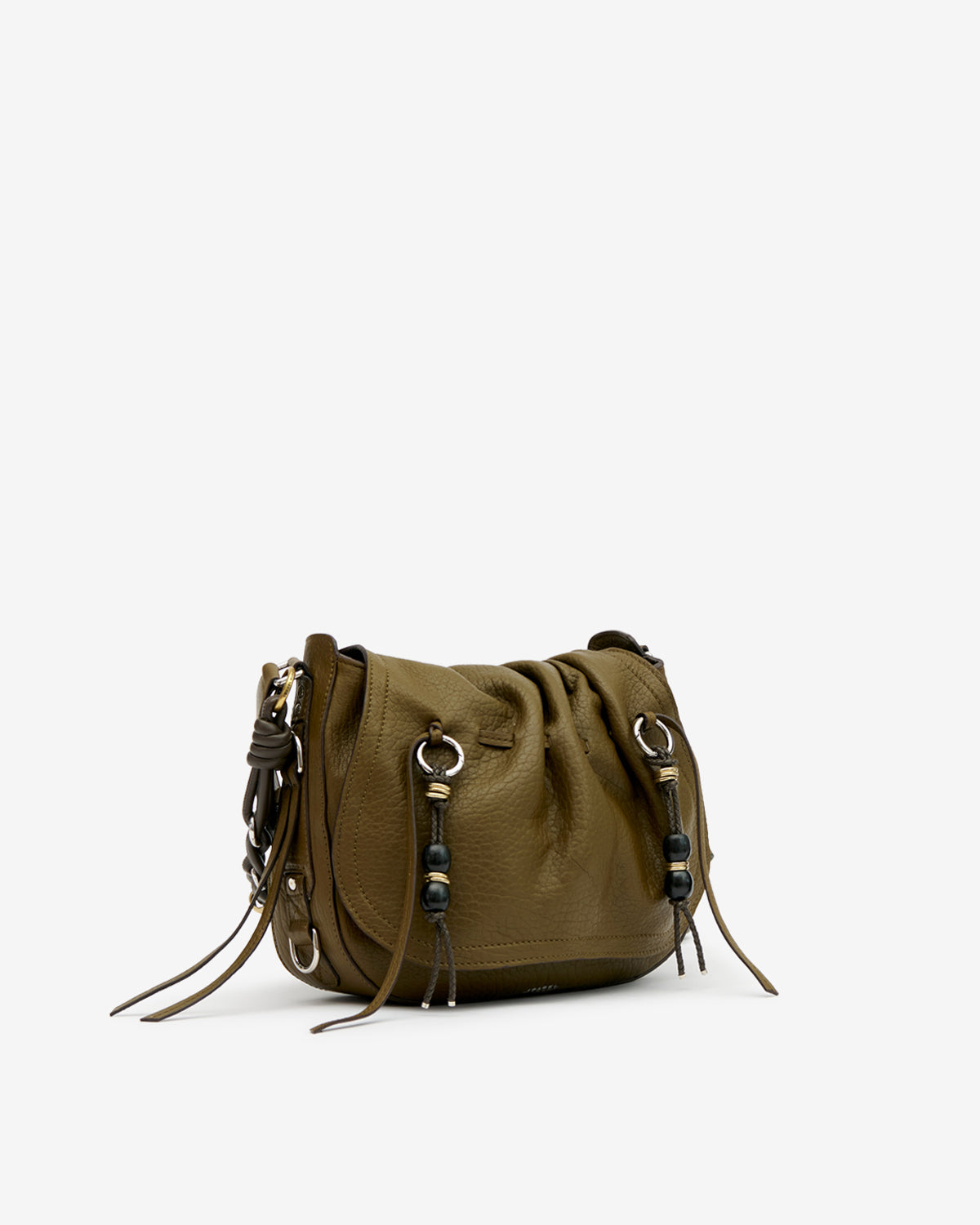 Isabel Marant Bolton sac cuir grainé kaki épaule