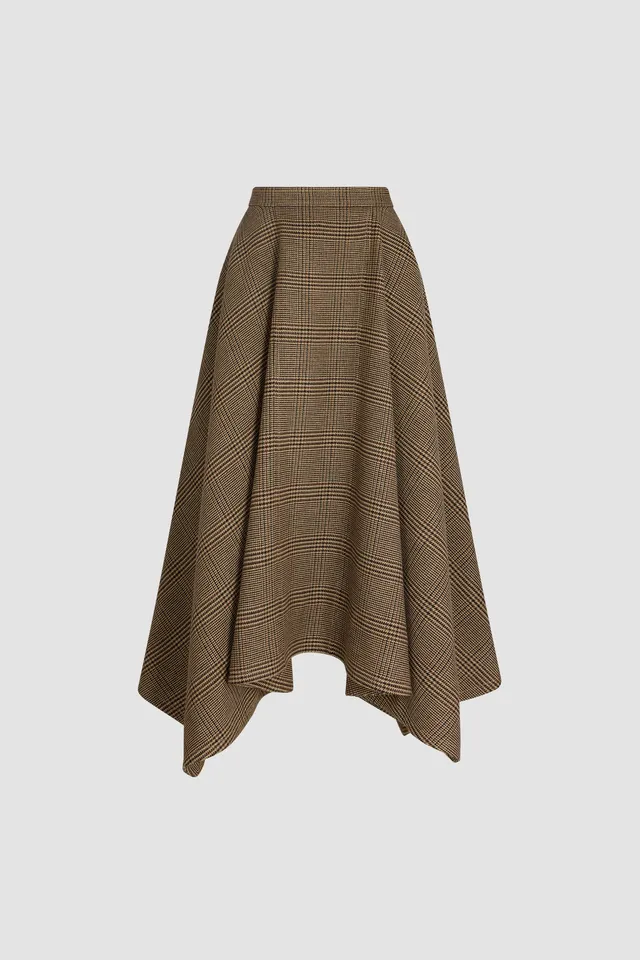 Patou H26SK12602625094 jupe midi prince-de-galles