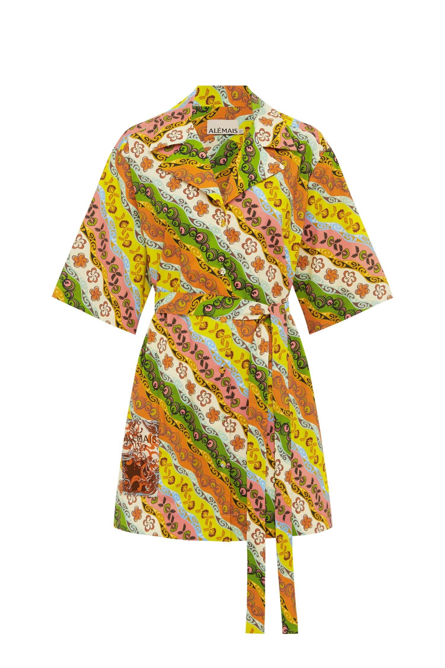 Alemais Janine Mini robe chemise coton bio tropical