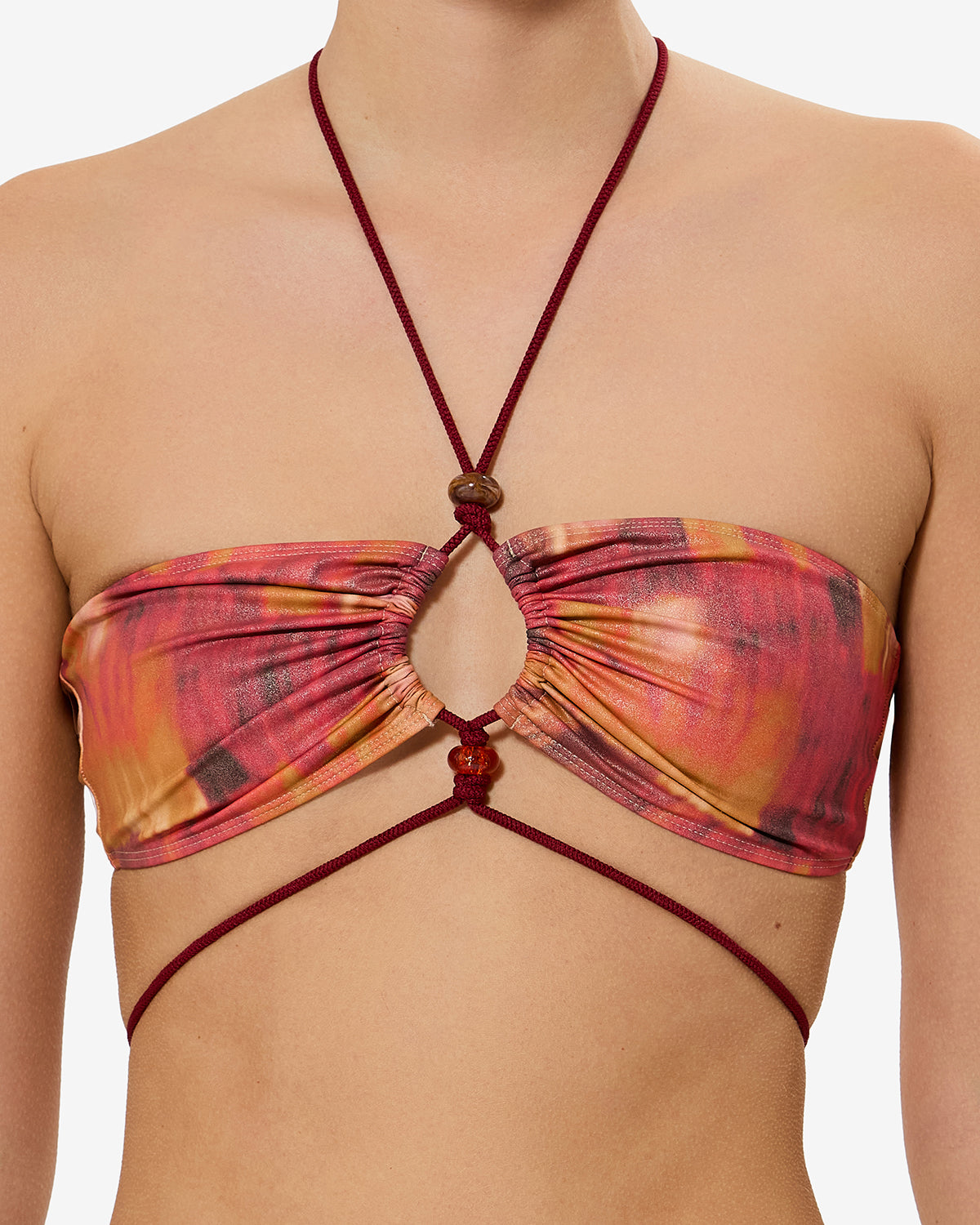 Isabel Marant Analia haut maillot orange 34 bandeau