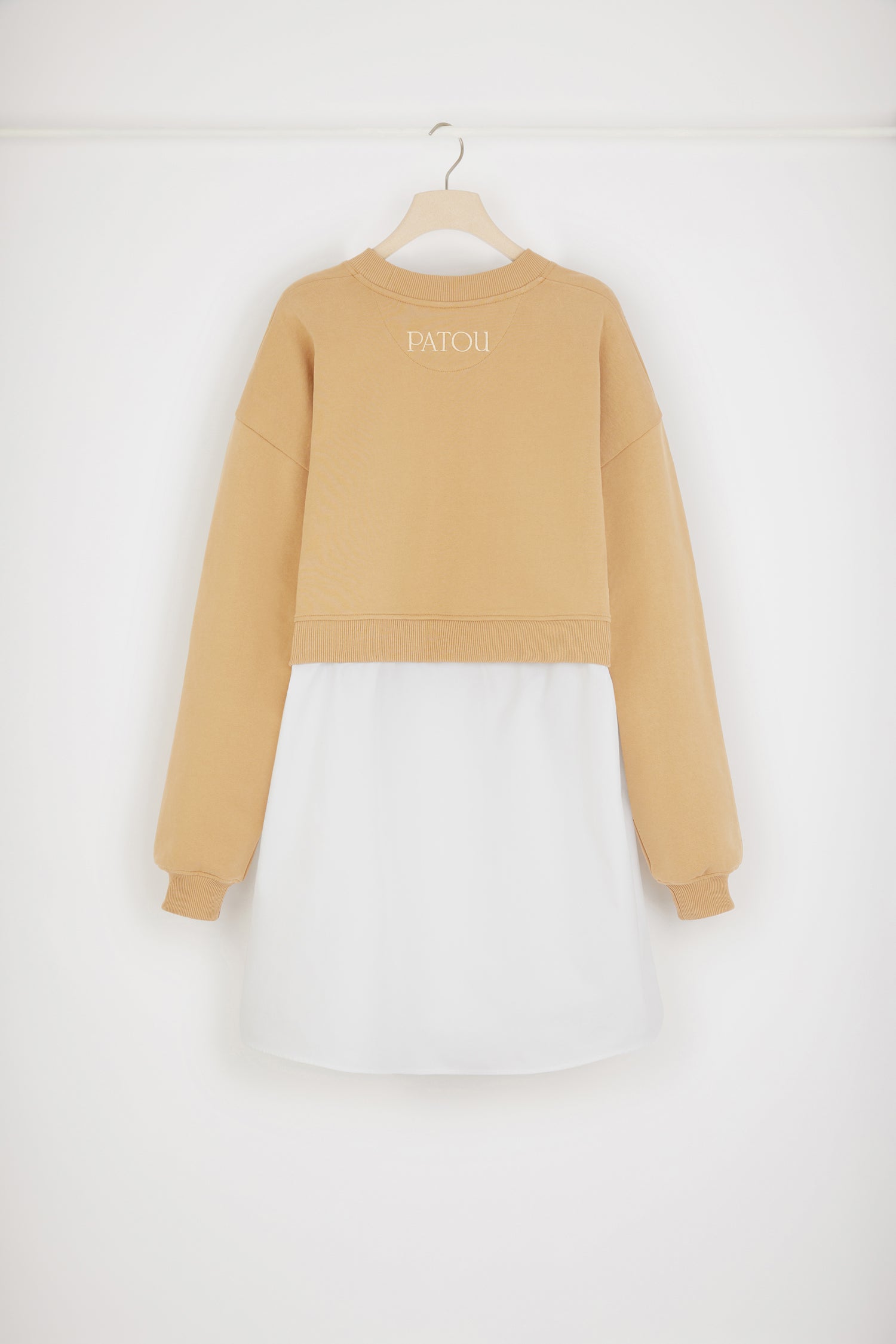 Patou JE055 robe sweat biscuit coton bio jupe popeline
