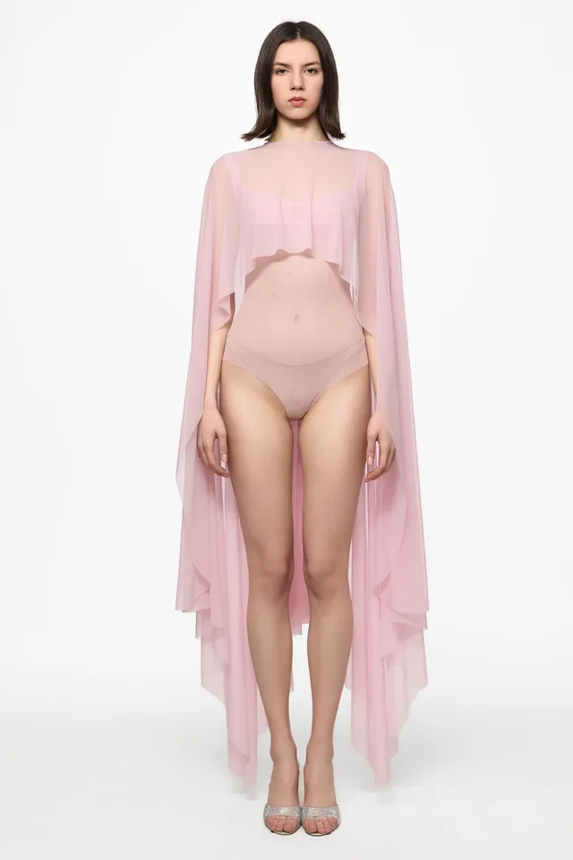 ATU Body Couture Two-piece sets bodysuit cape rose taille S