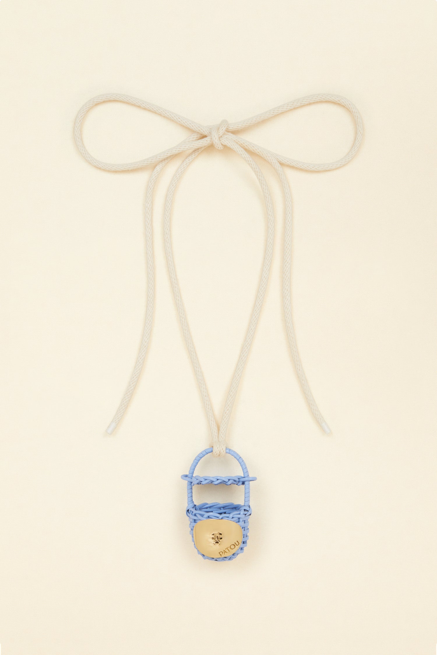 Patou AC023 collier sac seau osier bleu Aurora TU