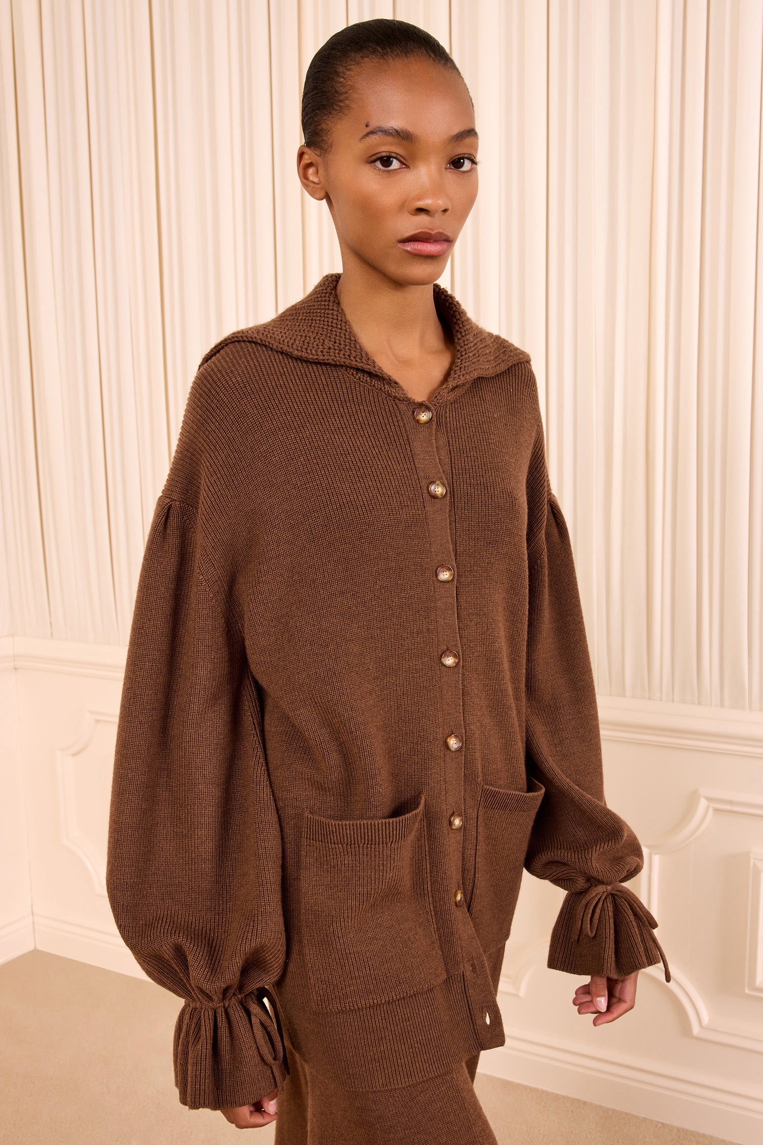 Ulla Johnson Makila gilet laine Clove boutonné