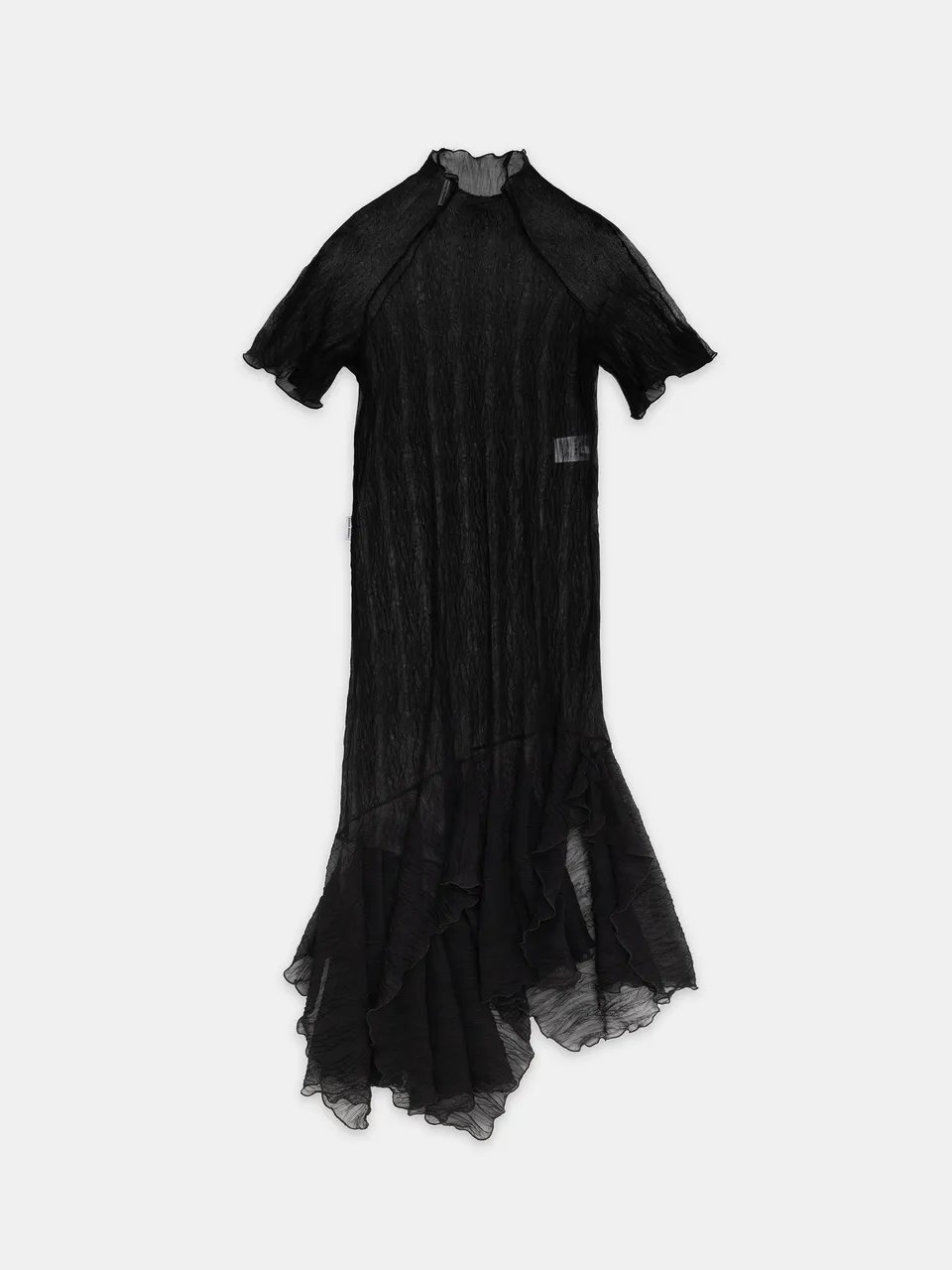 Ester Manas Black Crumpled Easy Dress robe noire tulle