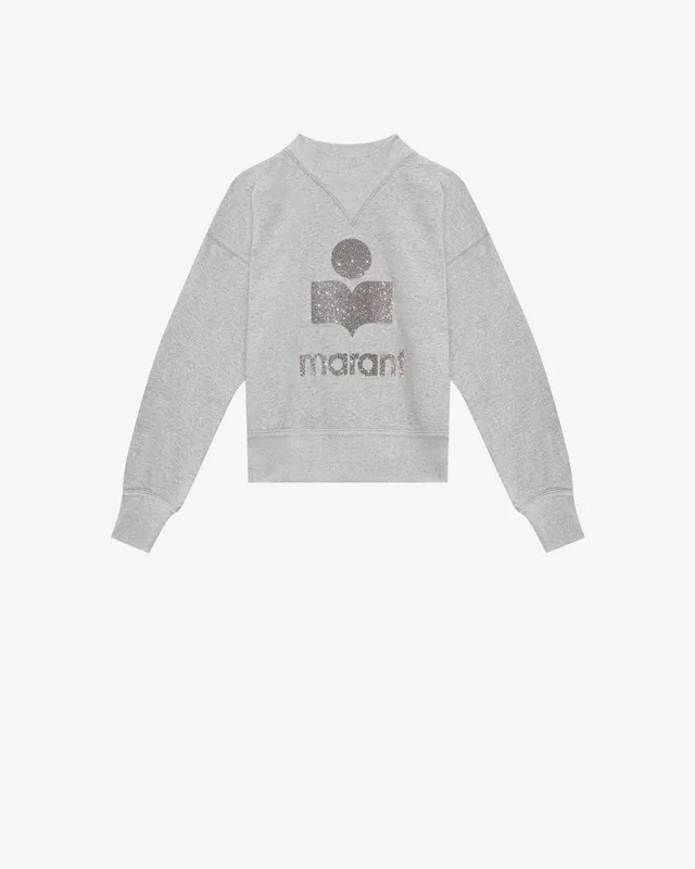 Isabel Marant Moby Sweatshirt Coton Gris-Argenté