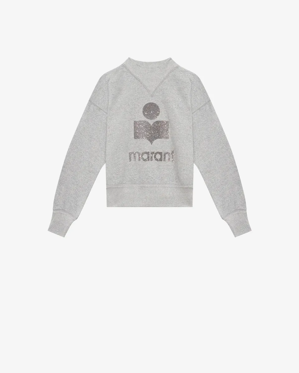 Isabel Marant Moby Sweatshirt Coton Gris-Argenté