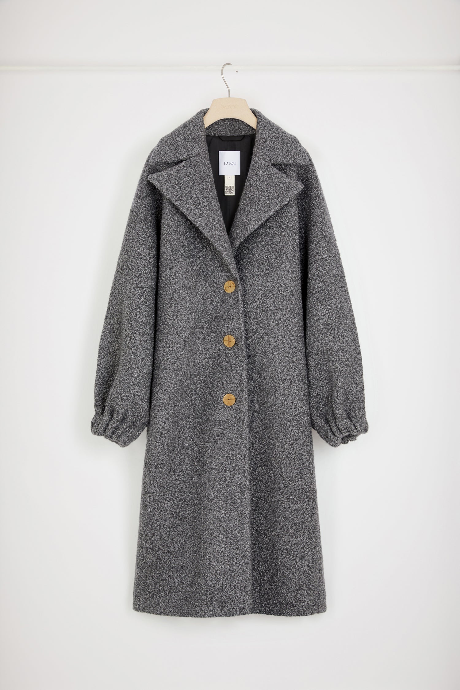 Patou Coats H23CO0180154959A manteau anthracite 34-42