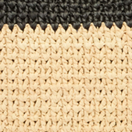 Isabel Marant Bayia sac raphia noir naturel 37 cm