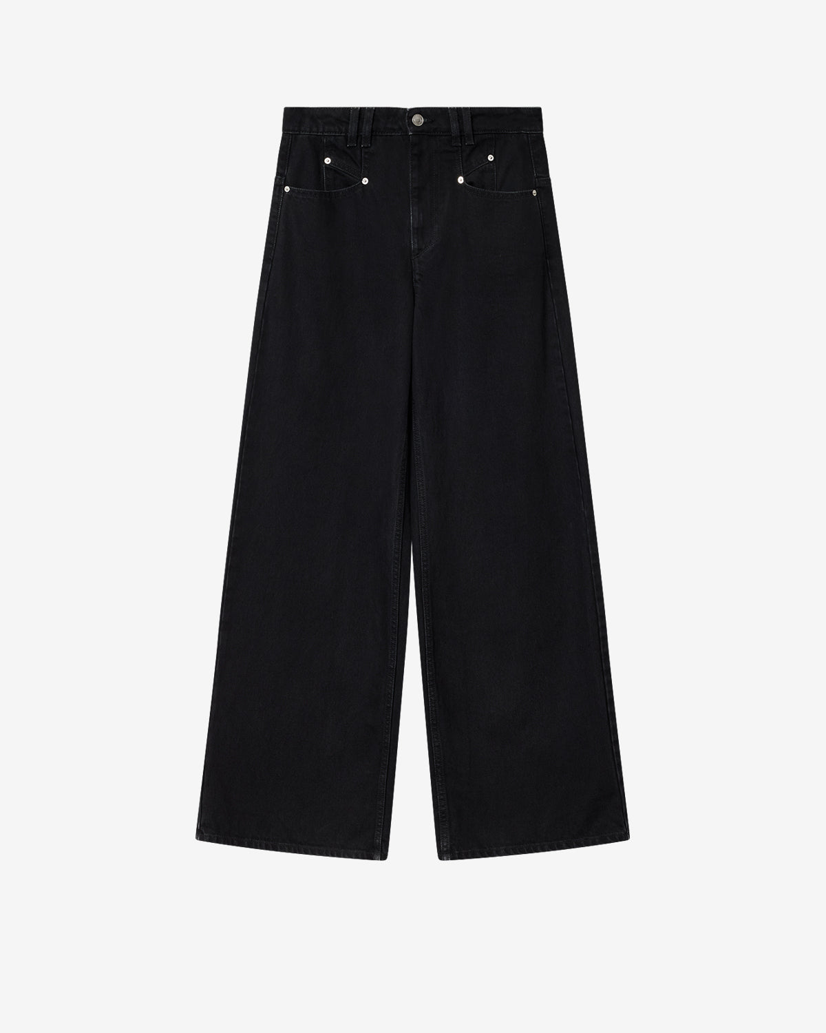 Isabel Marant Lemony jean large noir delave taille haute