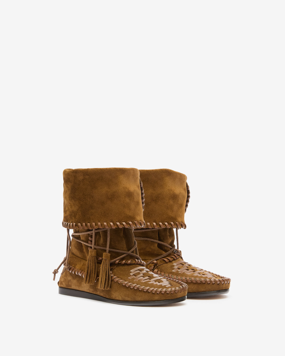 Isabel Marant Winki bottes cuir suédé bronze clair