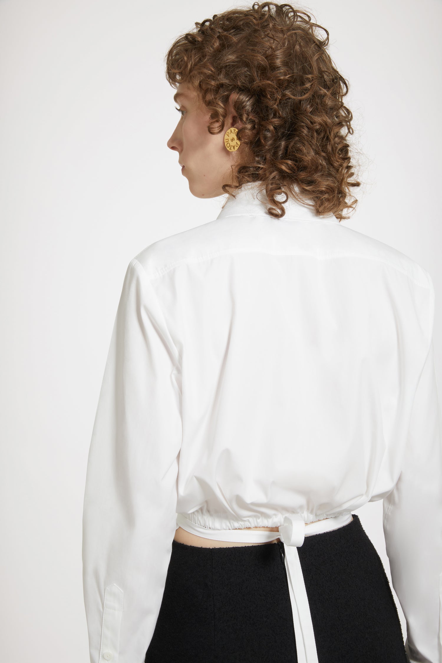 Patou BL026 chemise cropped coton bio blanche 34-44