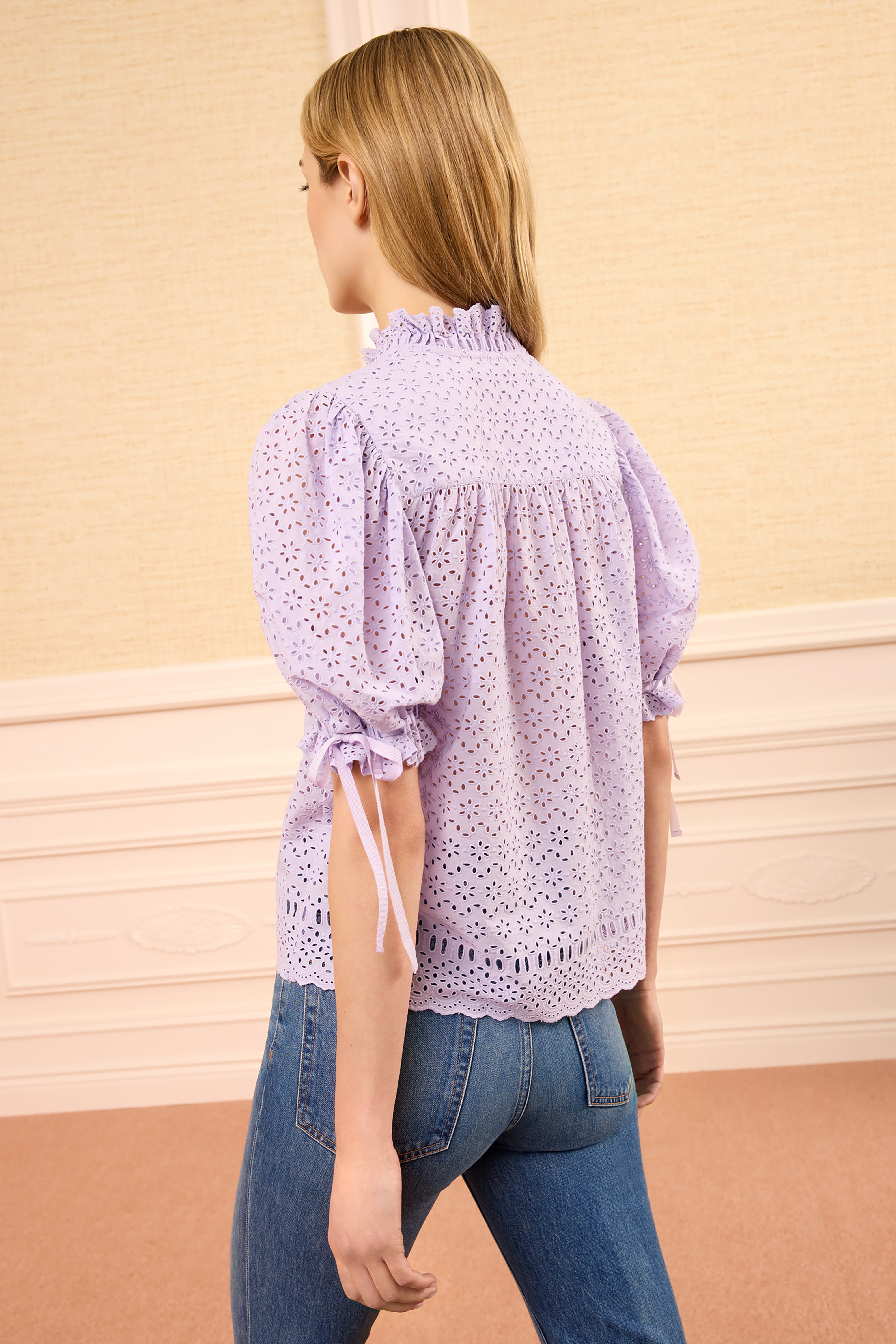 Ulla Johnson Alouette top coton violet Wisteria