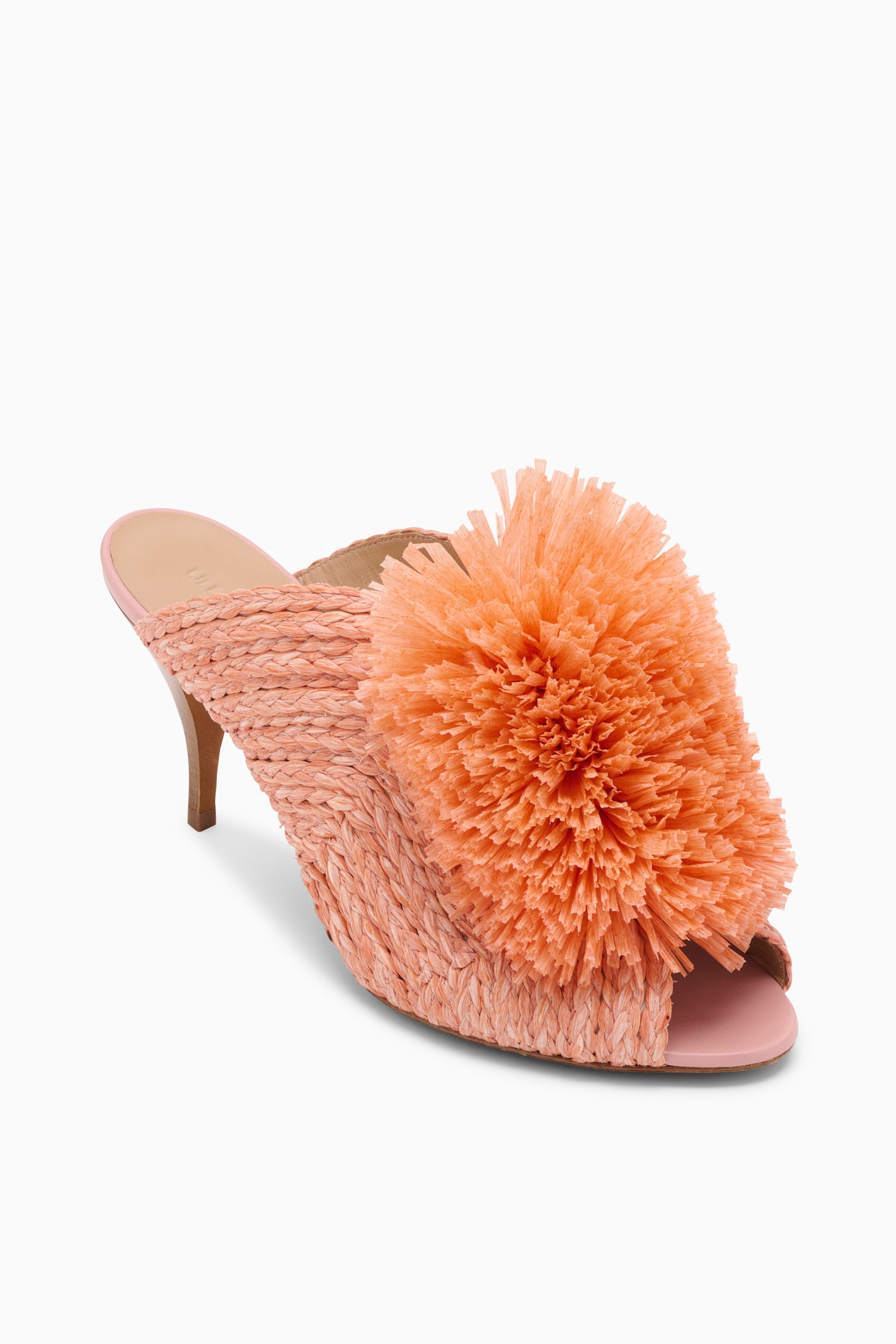 Ulla Johnson mule raphia SP271008 Seashell 75mm