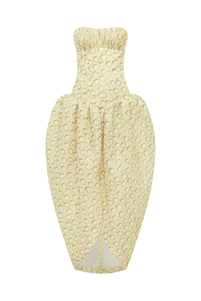Alemäis Paula Gown robe bustier sculptée à pois