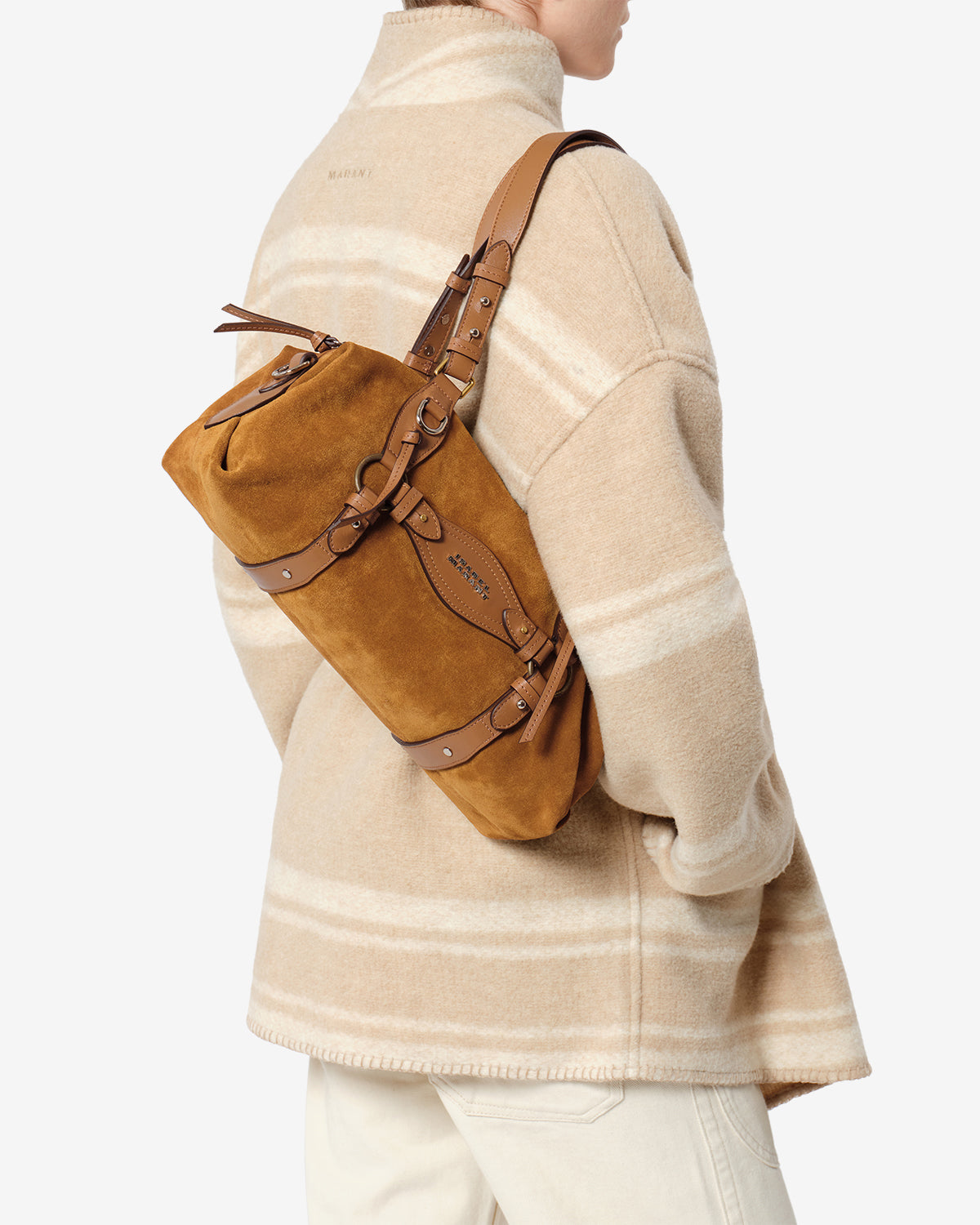 Isabel Marant Tilpa Mini sac velours cognac 36 cm