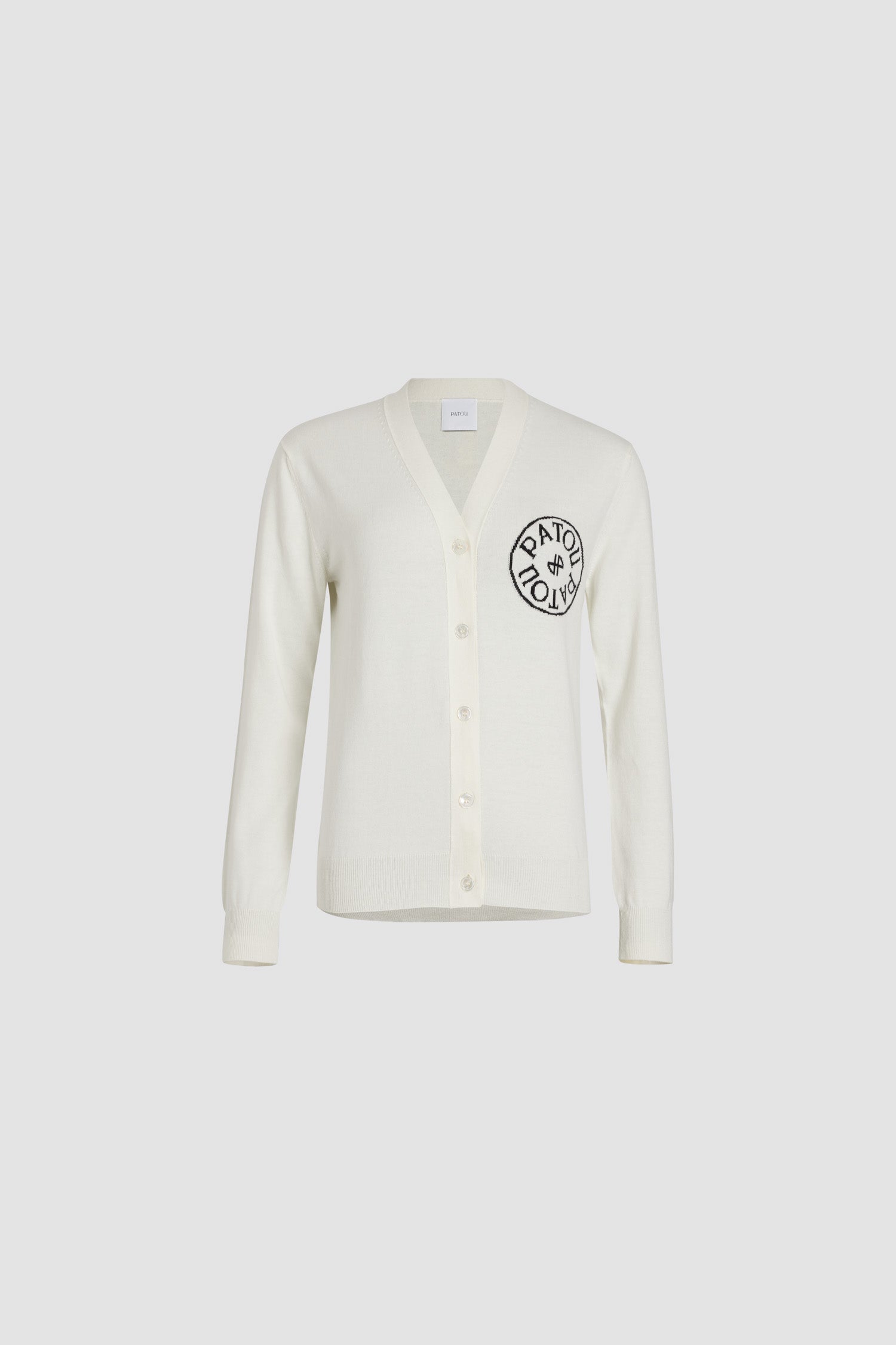 Patou P24KN120 cardigan blanc laine cachemire