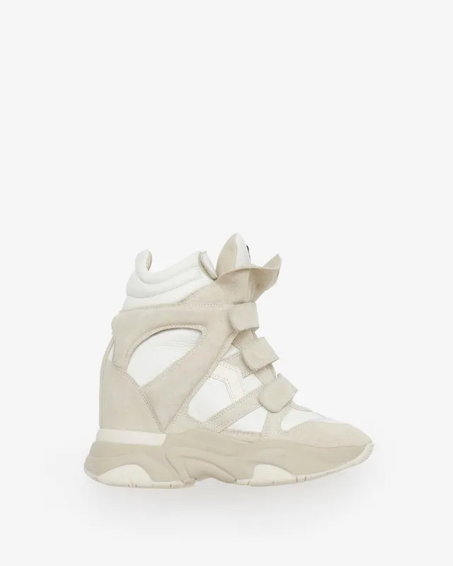Isabel Marant Balskee baskets cuir blanc compensées 4 cm