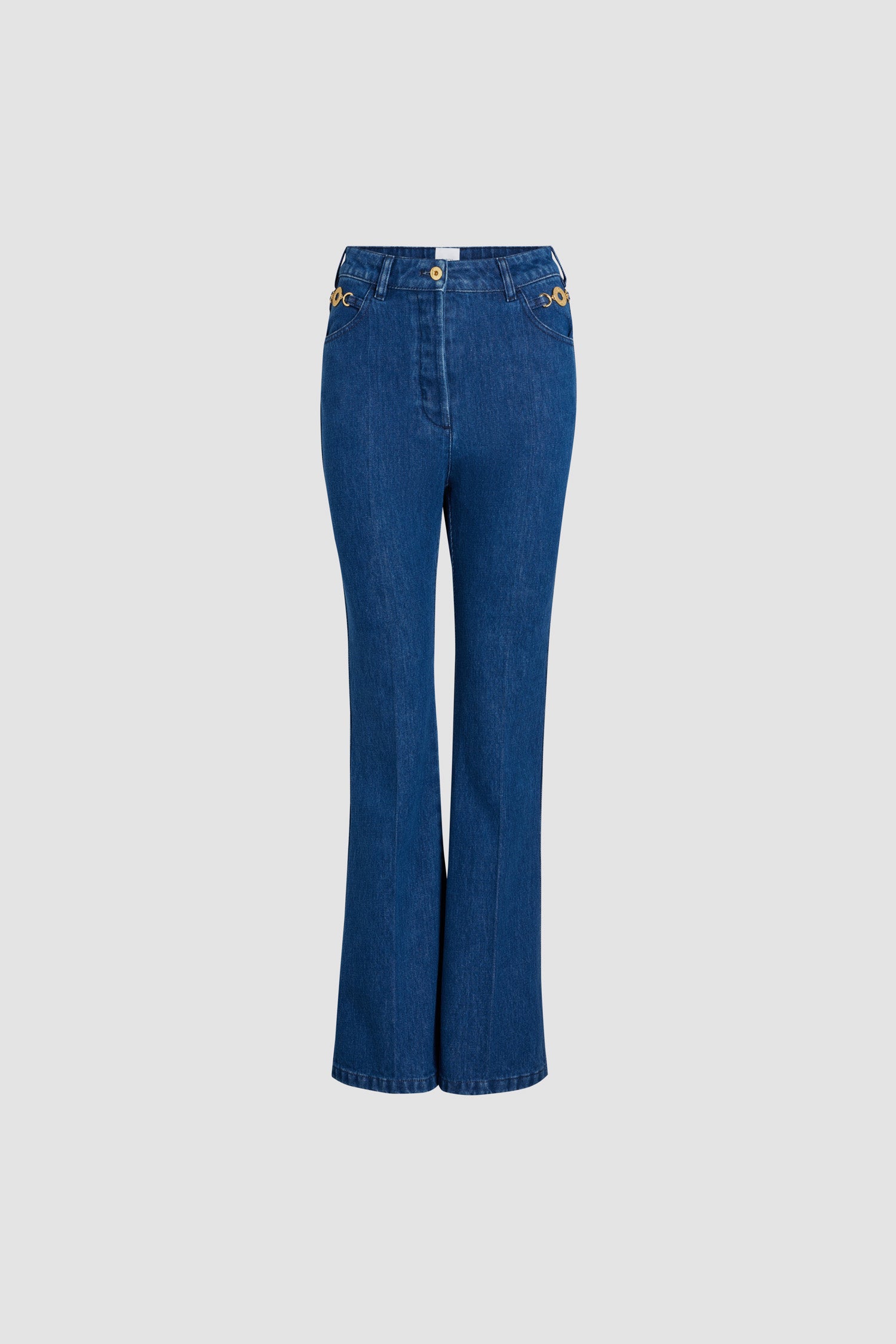 Patou TR0300008660B pantalon denim coton bio flare Stonewash
