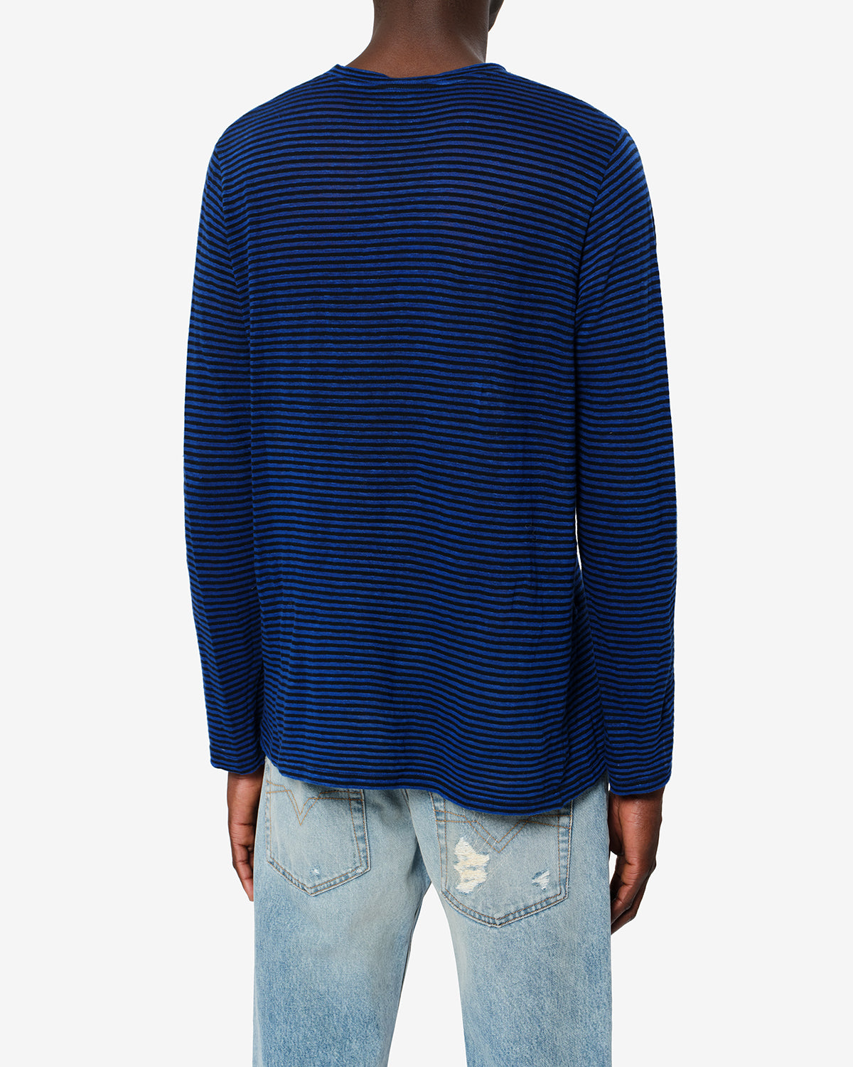 Isabel Marant Leighton TS0062HB t-shirt lin bleu rayé