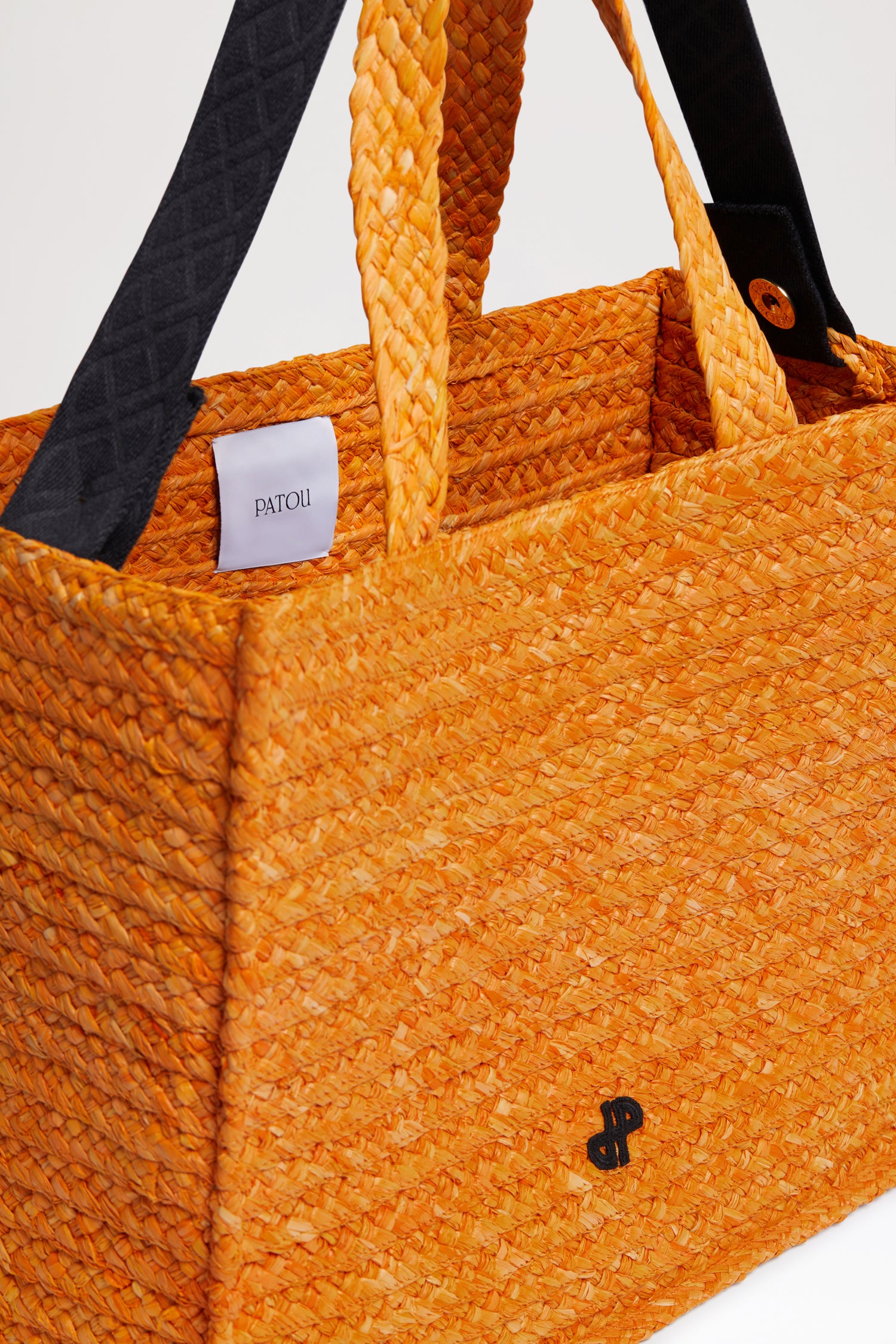 Patou JP Tote AC024 sac raphia orange Marigold TU