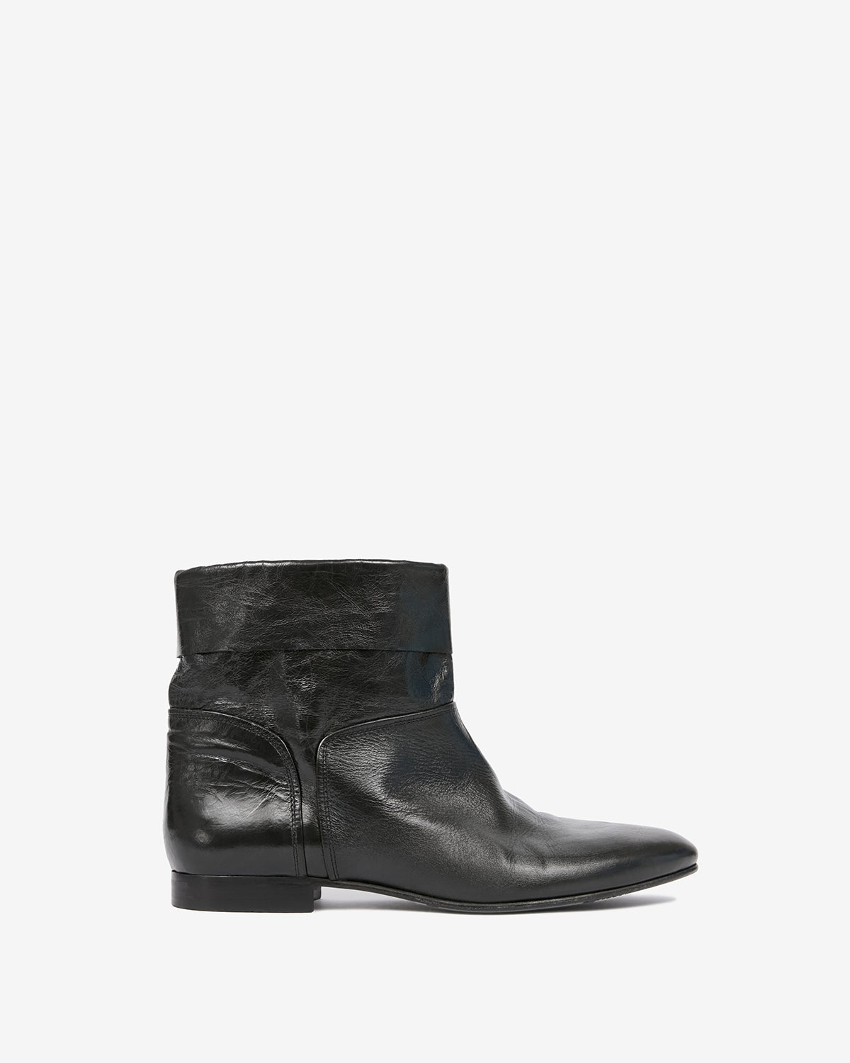 Isabel Marant Juoza boots cuir verni noir homme