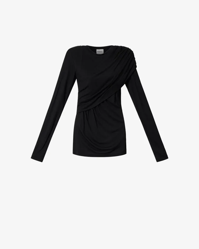 Isabel Marant Dressi top jersey noir col rond