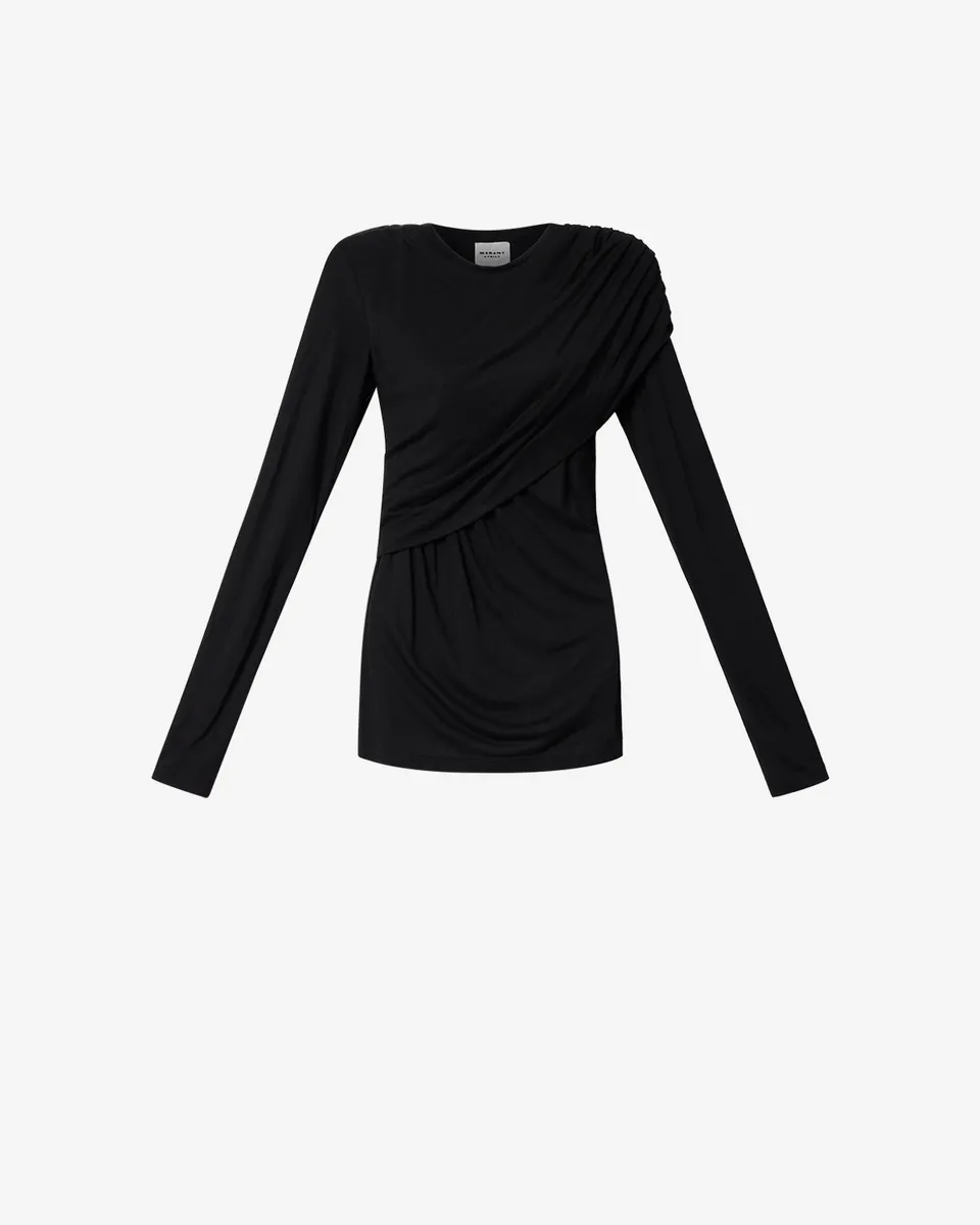 Isabel Marant Dressi top jersey noir col rond