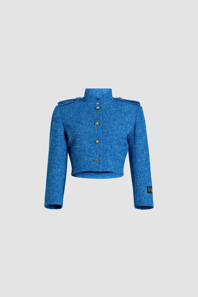 Patou H24JA044 veste sailor Victoria Blue tweed