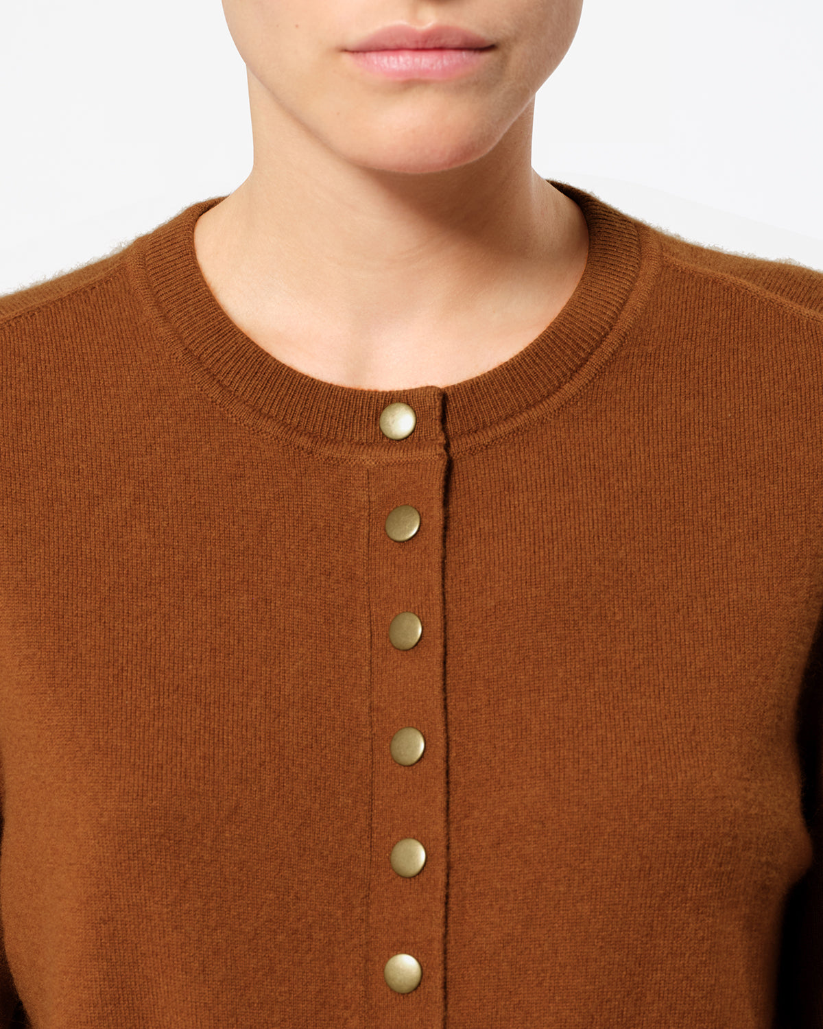 Isabel Marant Idesia CA0101FB-B1L07I cardigan caramel laine