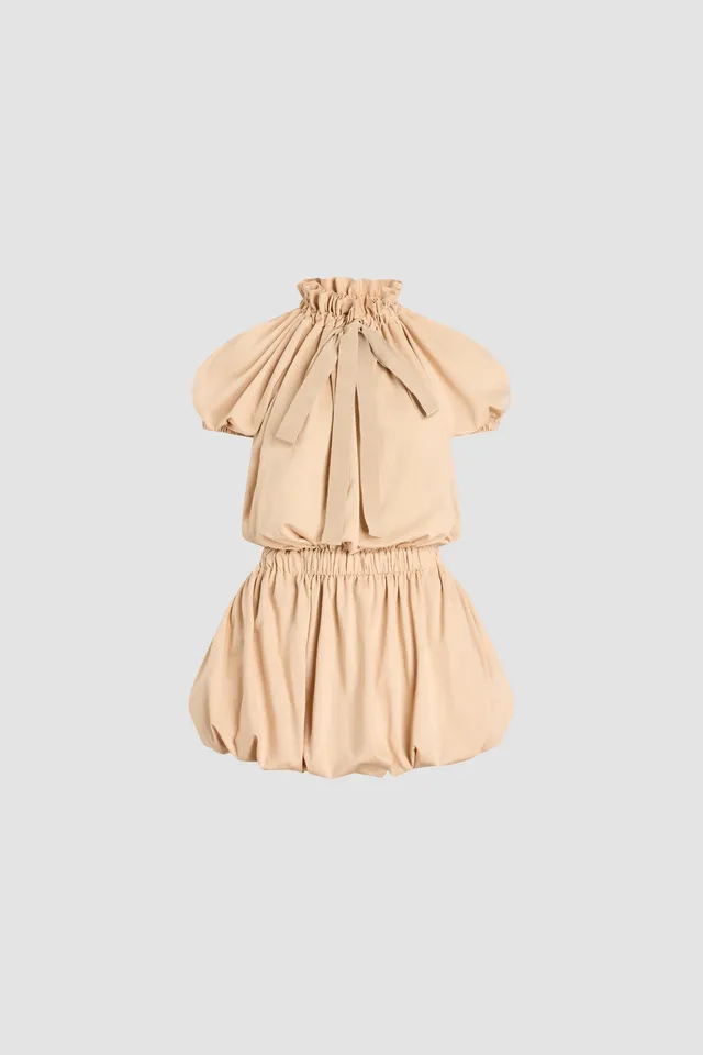Patou JE221 mini robe sable coton bio ample