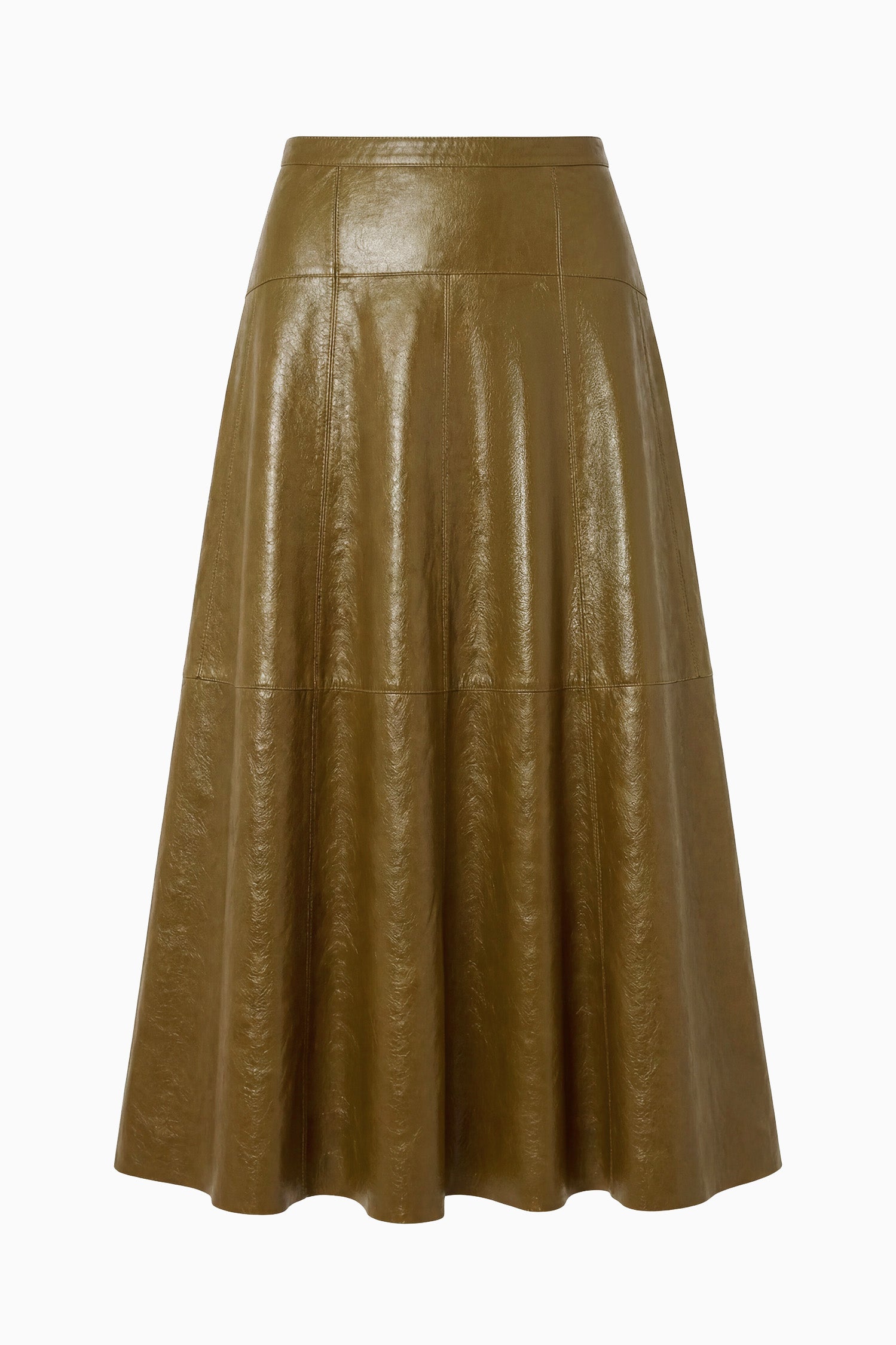 Ulla Johnson Aninda jupe midi cuir Lichen