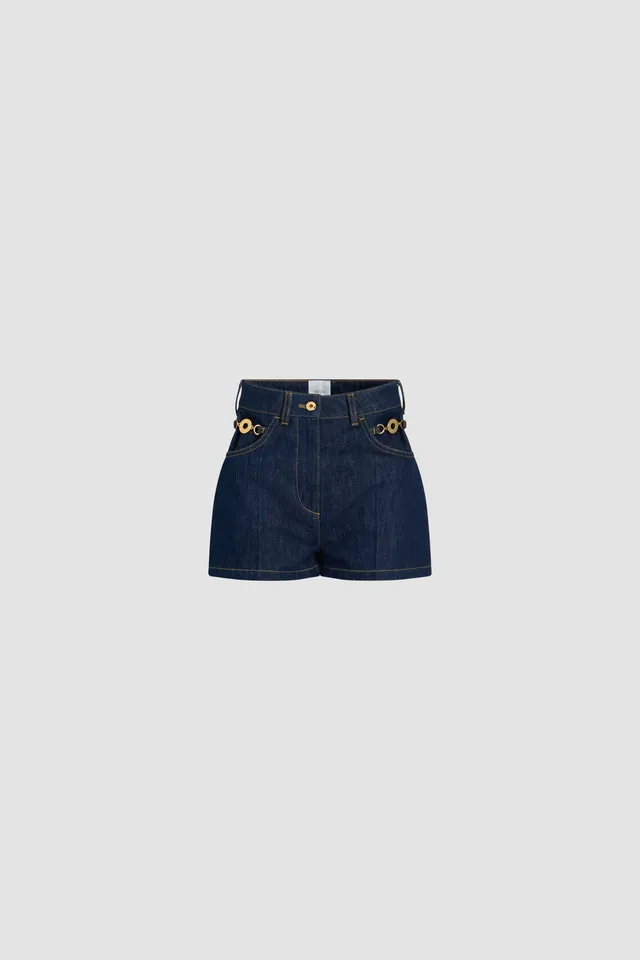 Patou Denim TR035 mini short jean Rodeo Blue coton