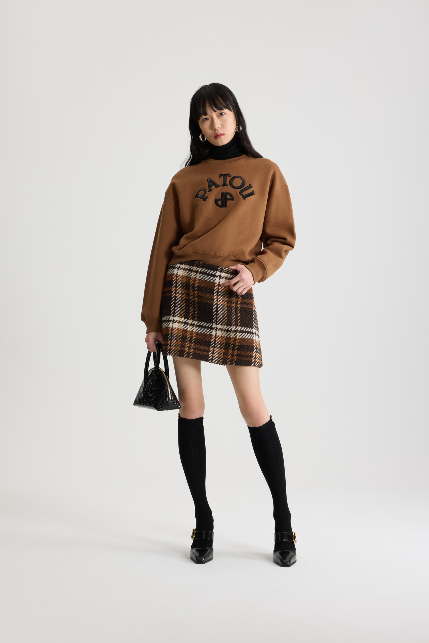 Patou H25JE1999995121B sweat marron XS-XL coton bio