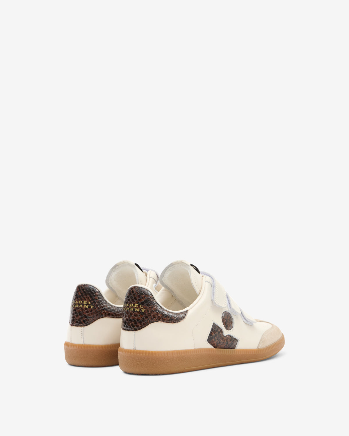 Isabel Marant Beth baskets craie-moka cuir python