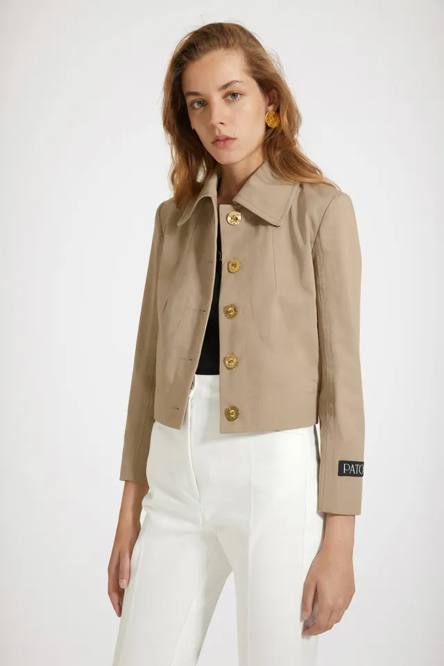 Patou Jackets veste tailleur JA029 Parchment coton bio