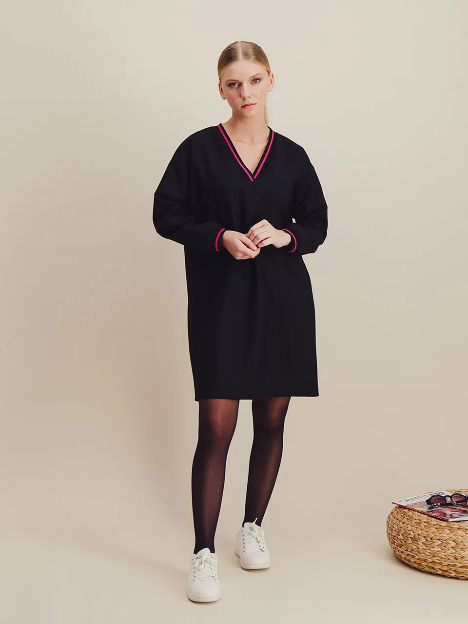 Anahide Saint André Matchpoint robe laine stretch recyclée