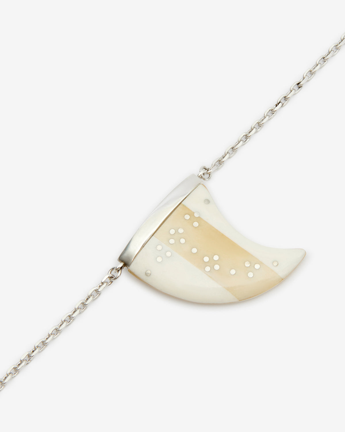 Isabel Marant Ellen CO0142FA-B4B08B collier écru-argenté corne