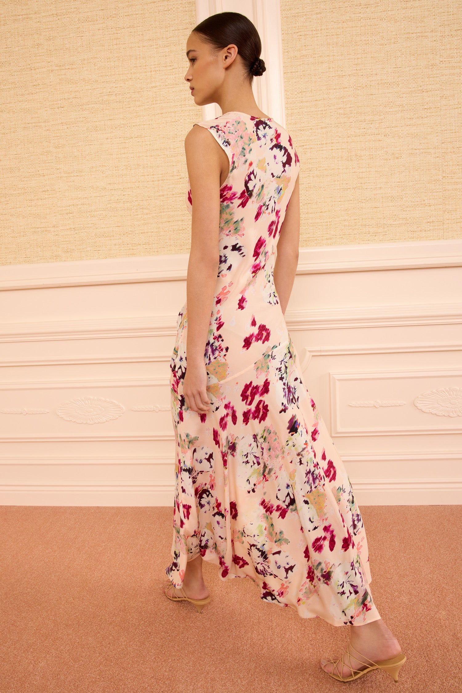 Ulla Johnson Elowen Robe Soie Summer Garden Biais