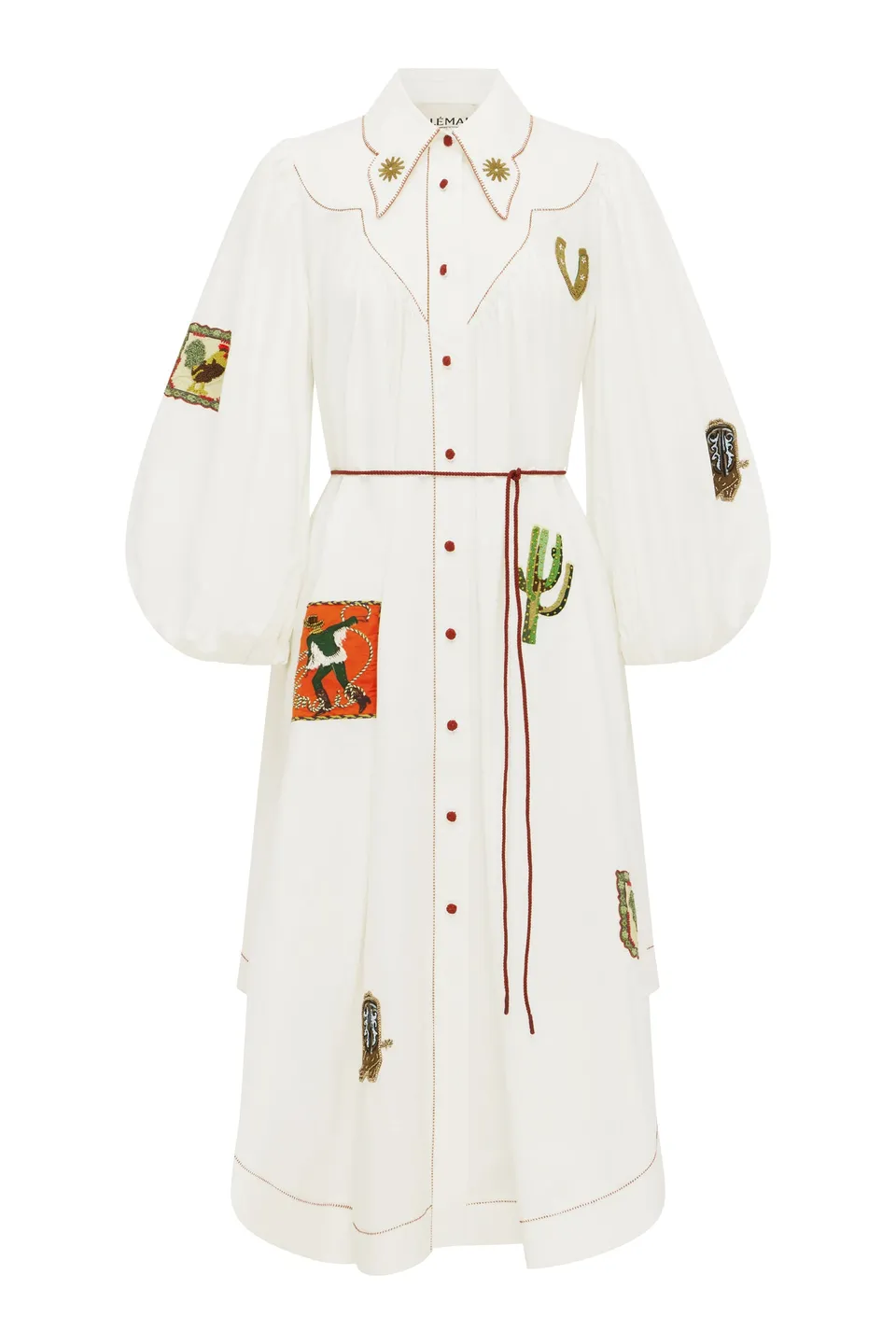 Alemaïs Westwood robe chemise coton bio brodée taille 10