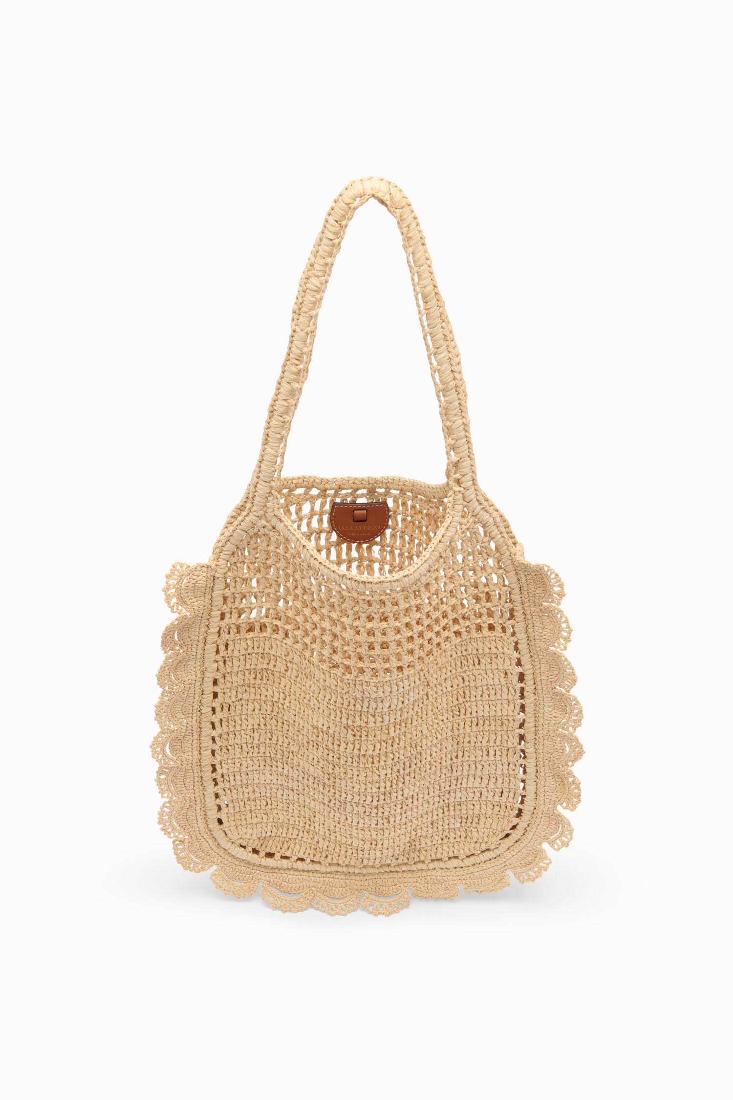 Ulla Johnson Marina tote raphia naturel crochet