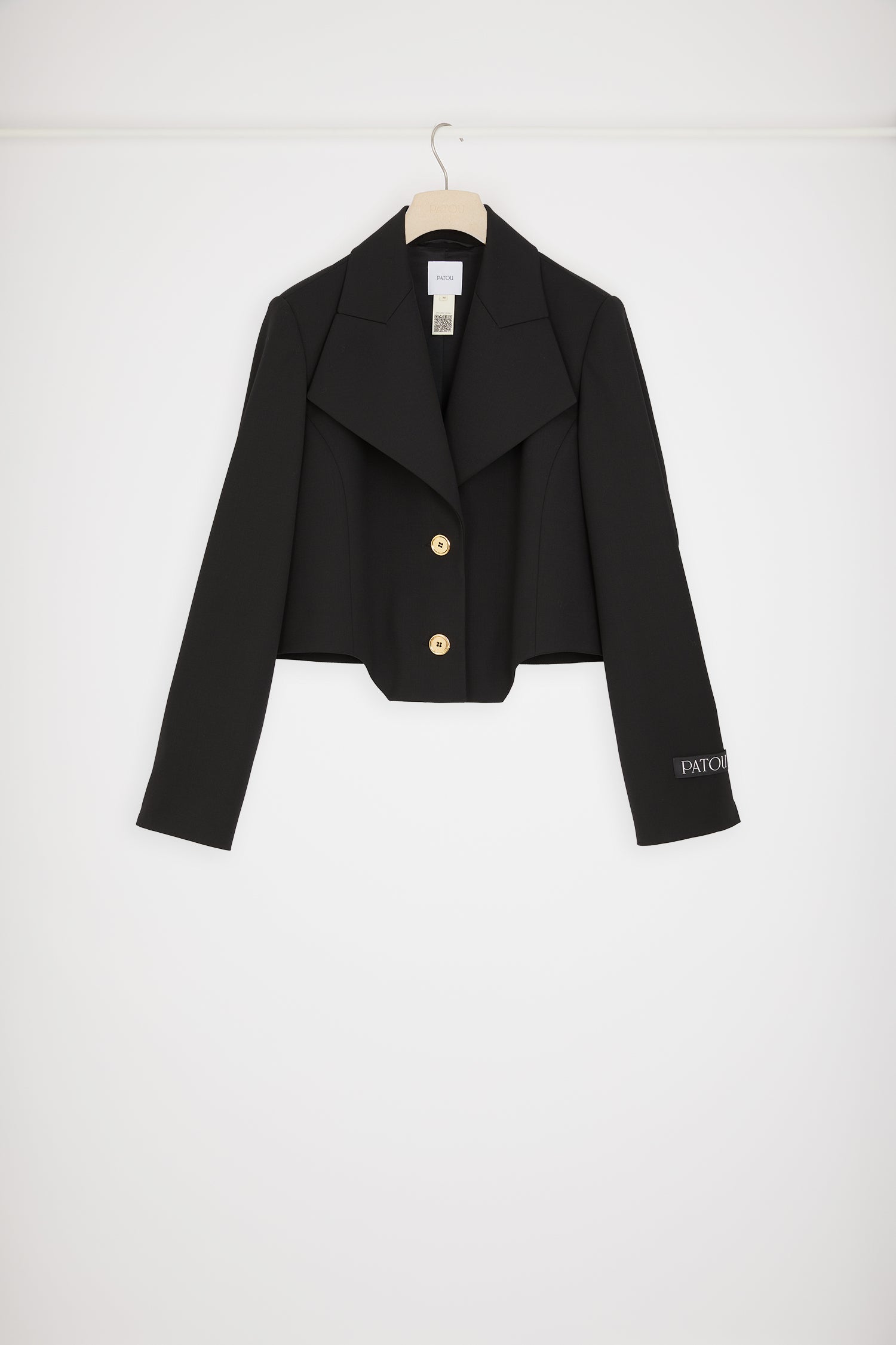 Patou H23JA0320103999B veste noire 34-44 sergé laine