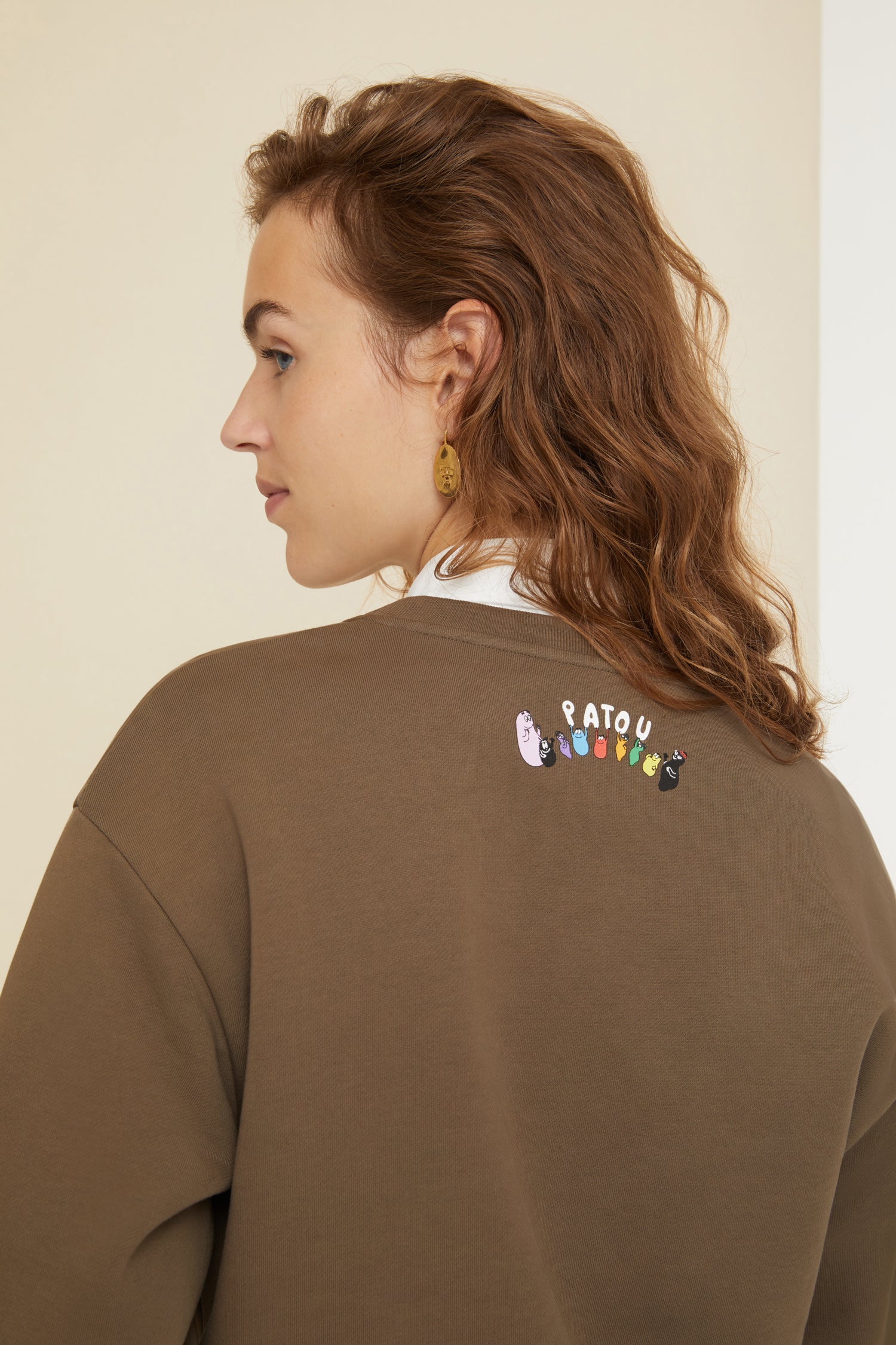 Patou JE047 sweat Barbamama bronze coton bio