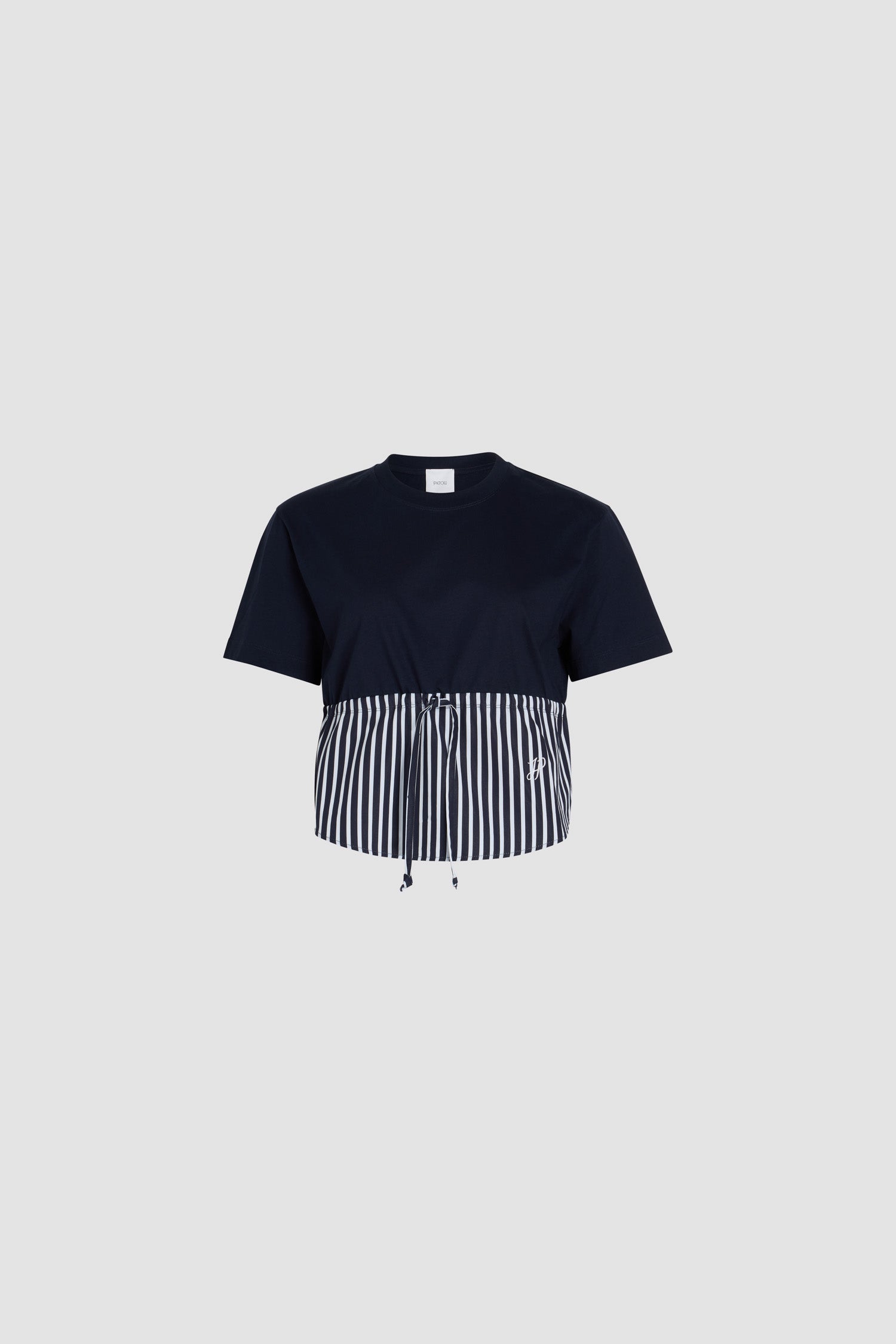 Patou Hybrid JE138 t-shirt coton bio bleu Navy Black