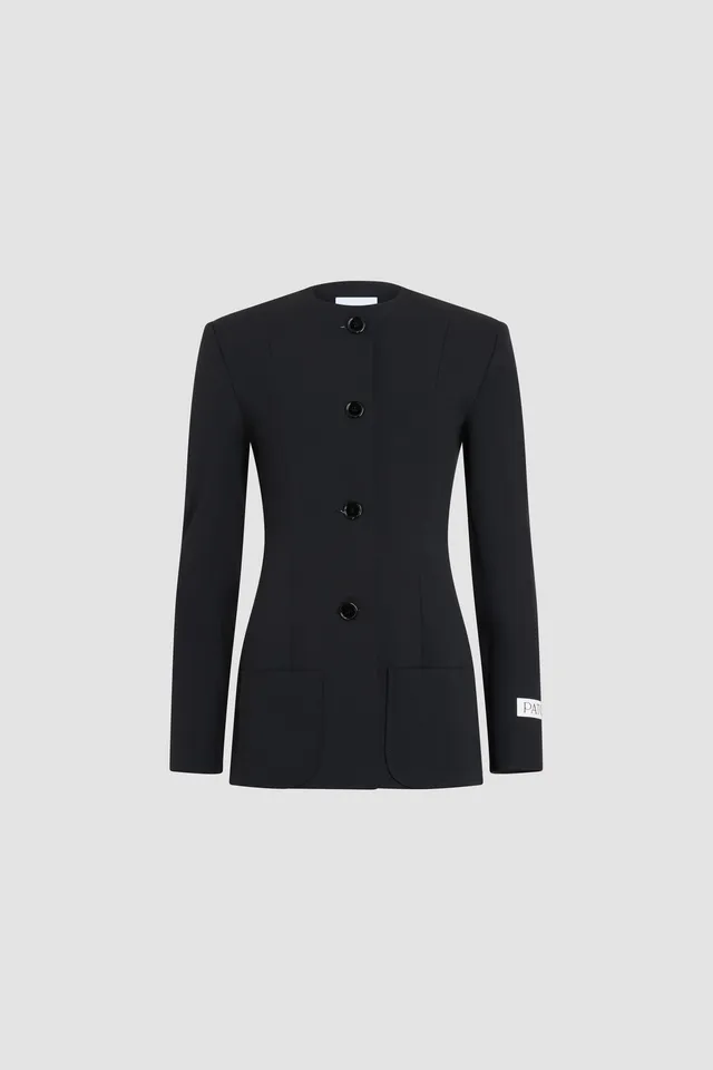 Patou Jackets P26JA0670103999B veste noire cintrée